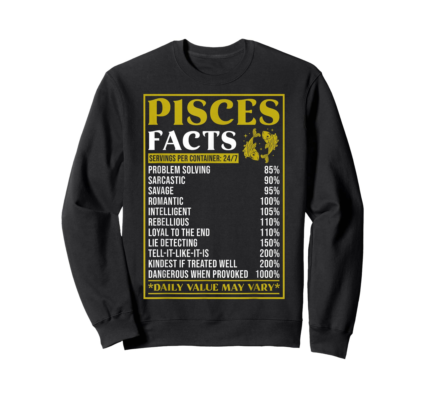 Pisces Zodiac Facts Design - Zodiac Facts Funny Pisces T-Shirt
