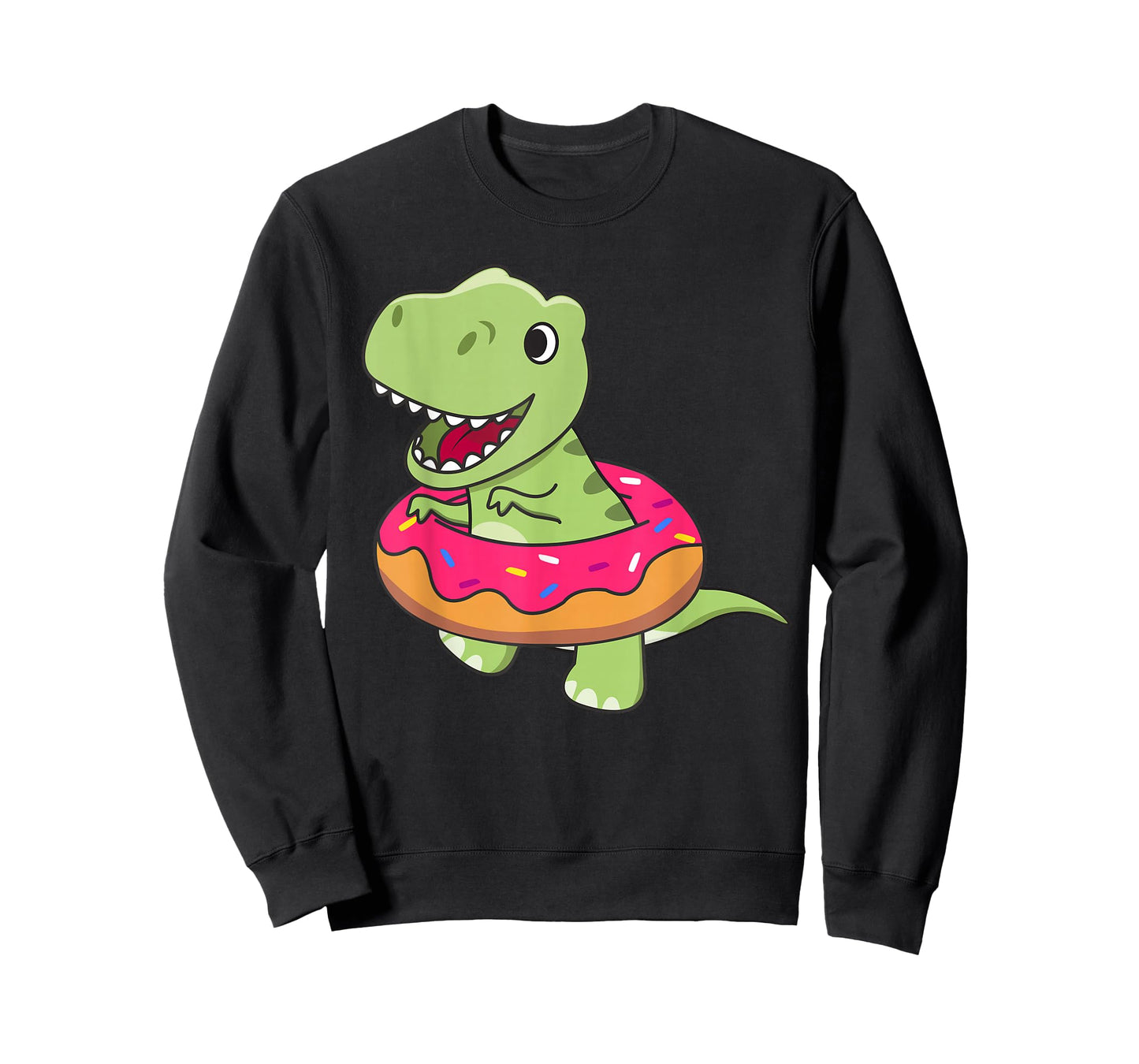 Cute T-Rex Dinosaur Funny Animals In Donut Sweet Pastry T-Shirt