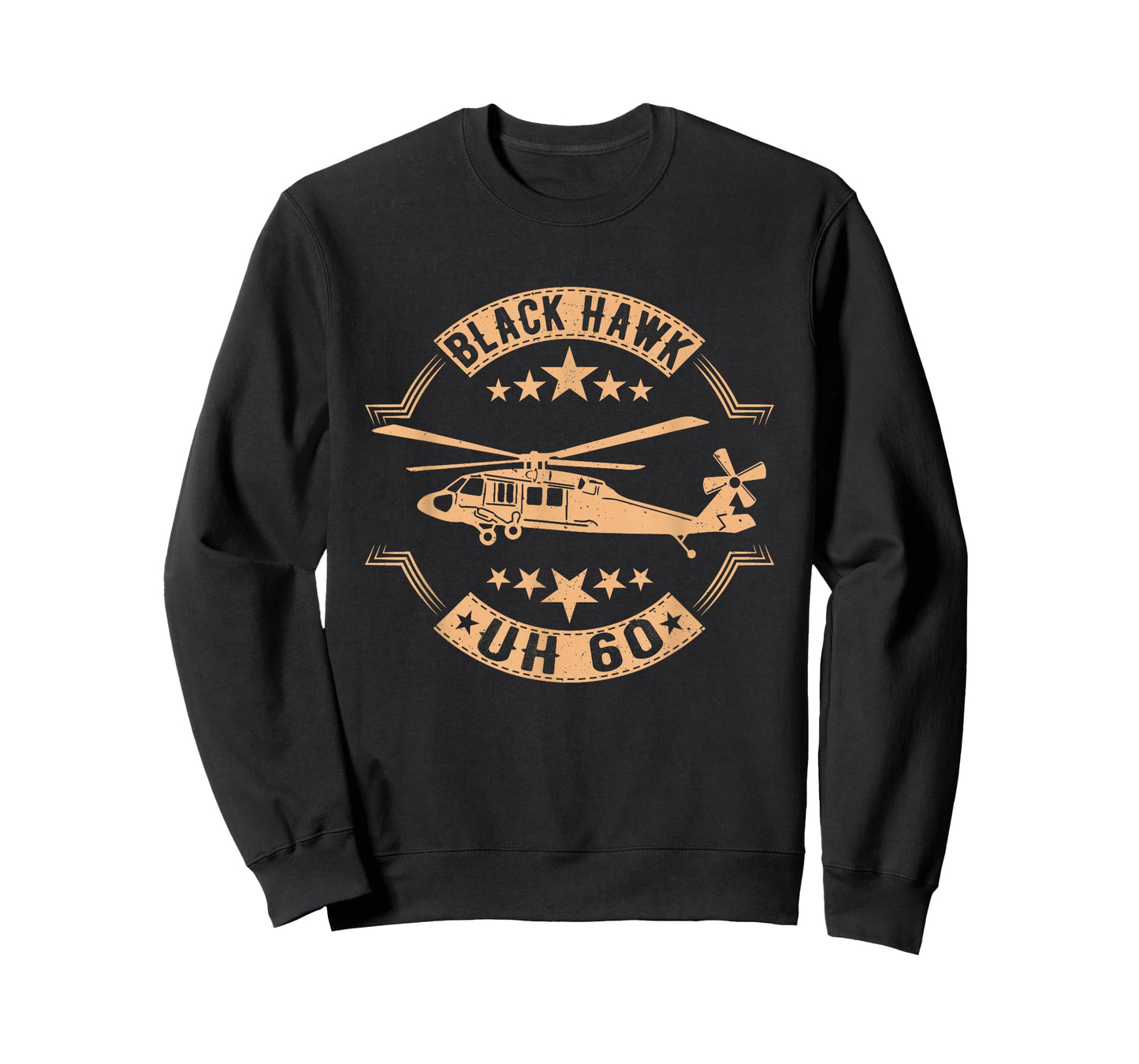 Patriotic USA Flag Military Helicopter UH-60 Black Hawk T-Shirt