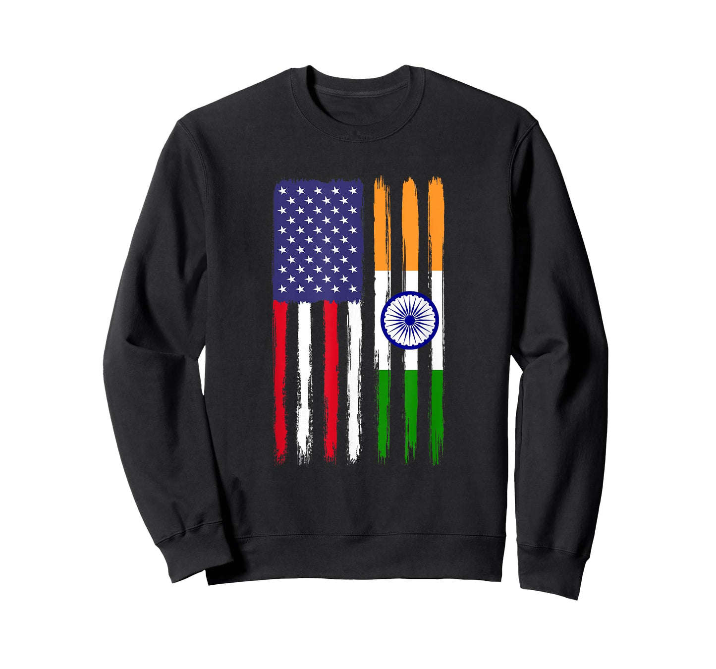 Indian Roots Half American Flag Patriotic Indian T-Shirt