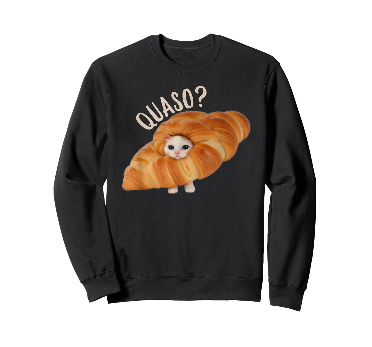 Funny Croissant Quaso Meme Cat Cake Pet Lover Men Women T-Shirt