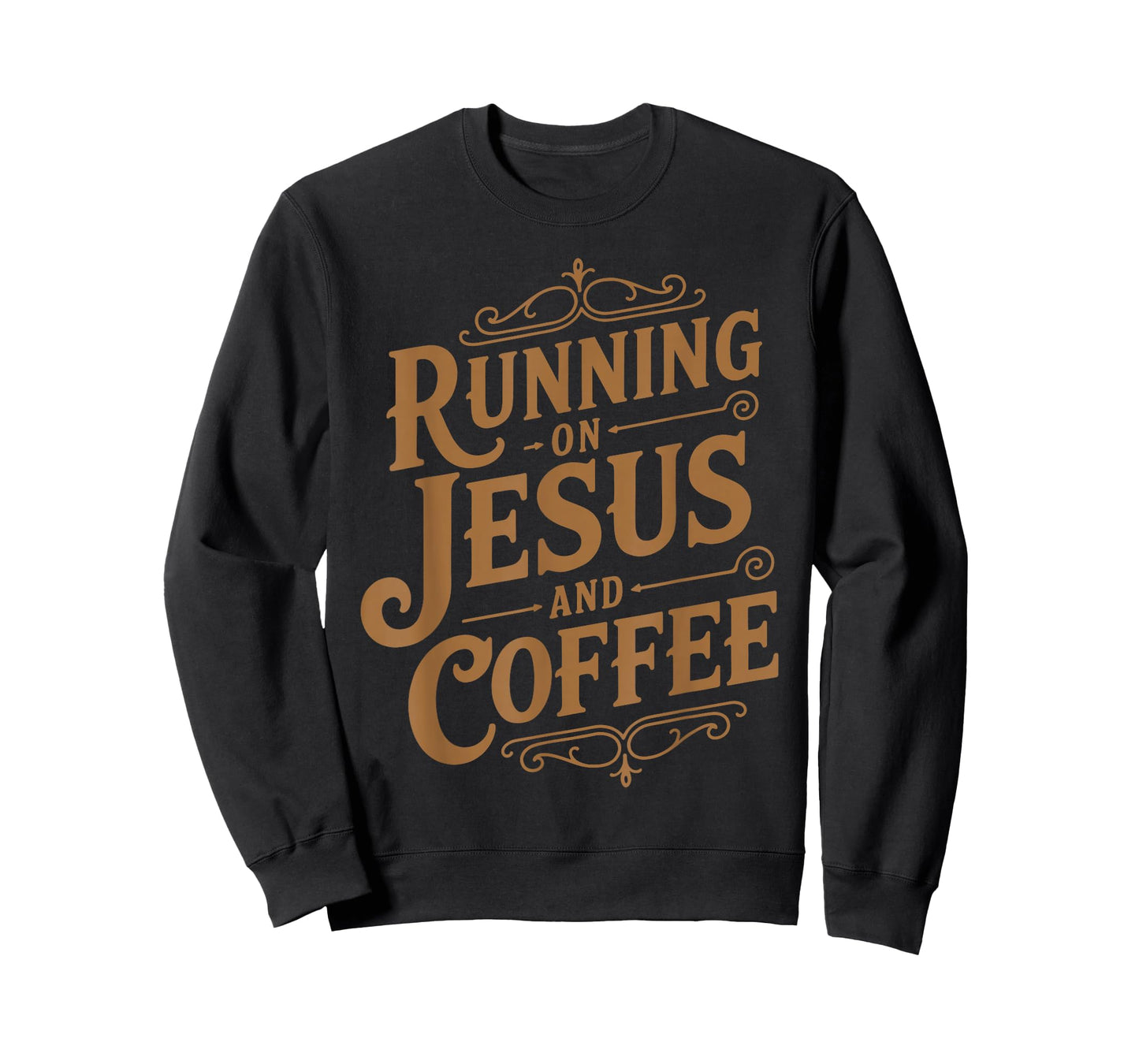 Running On Jesus and Coffee Funny Faith and Caffeine T-Shirt