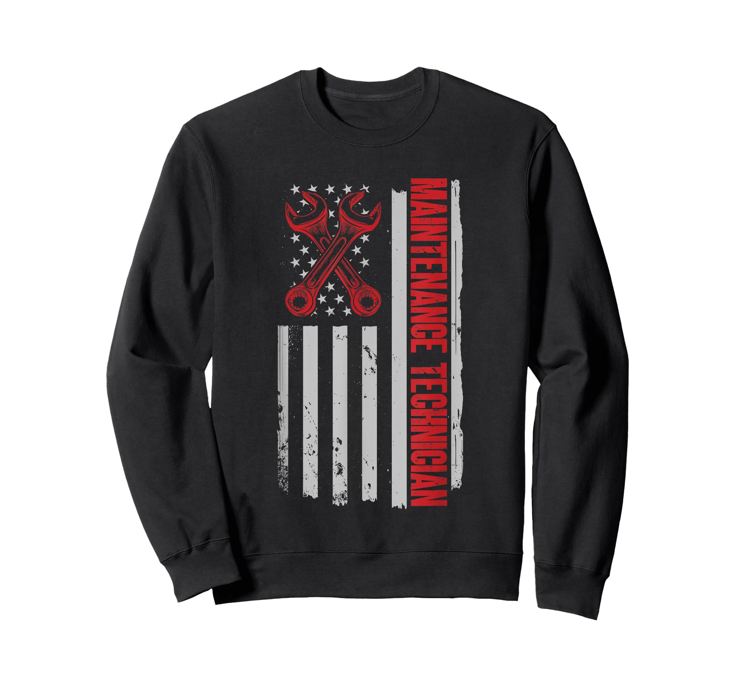 Maintenance Worker American Flag Maintenance Technician T-Shirt