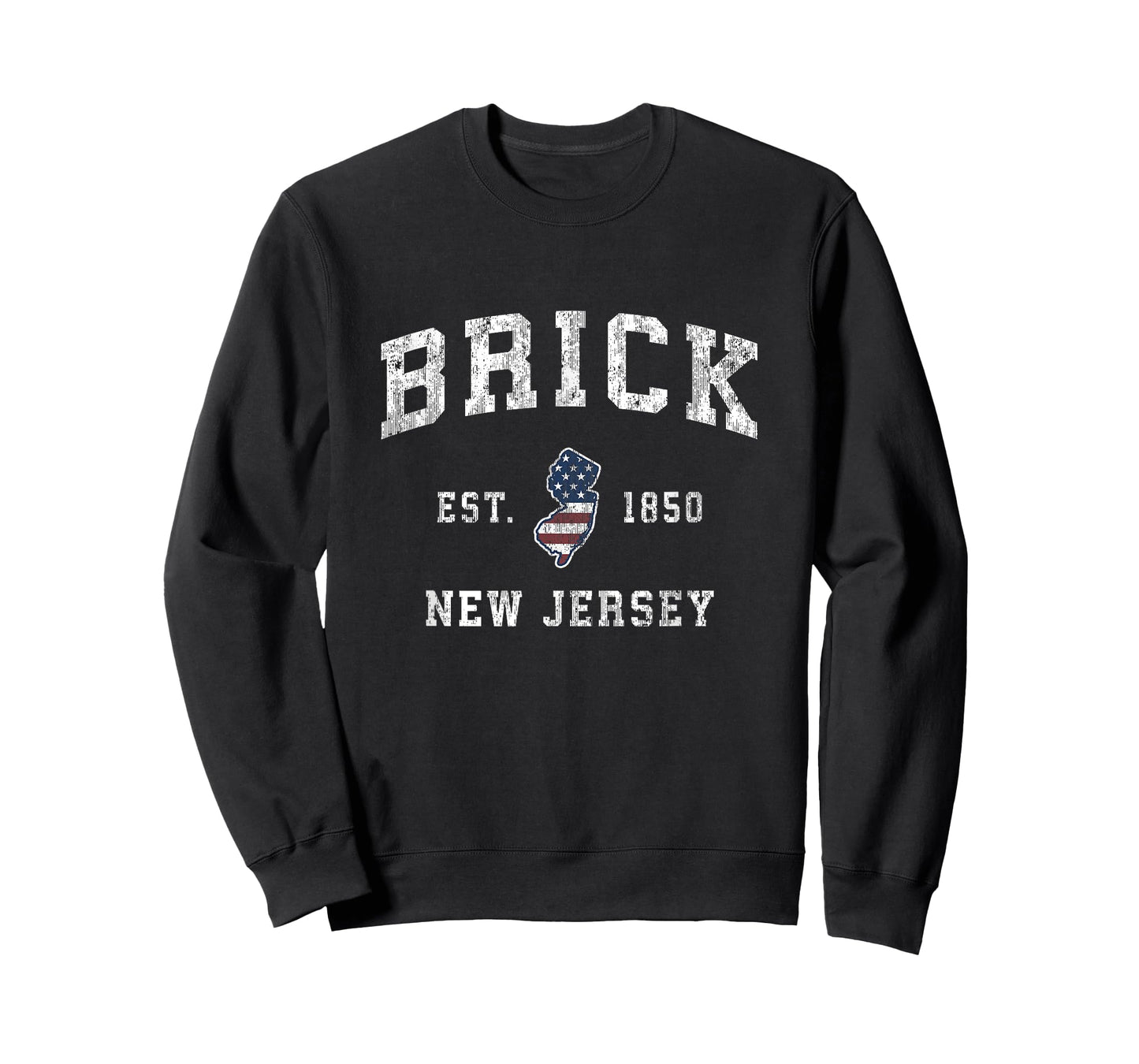 Brick New Jersey NJ Vintage American Flag Sports Design T-Shirt