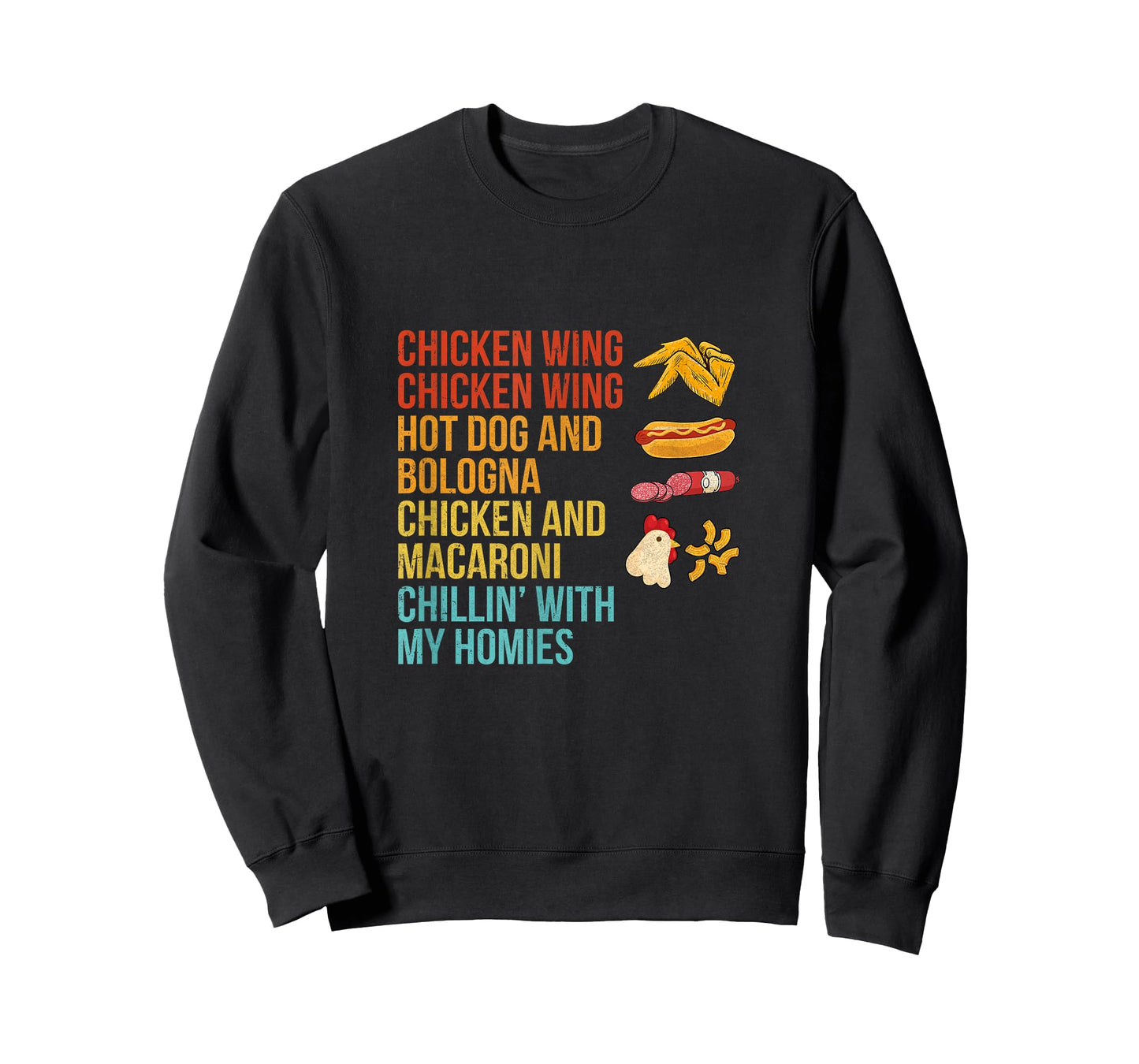Chicken Wing Chicken Wing Hot Dog and Bologna T-Shirt