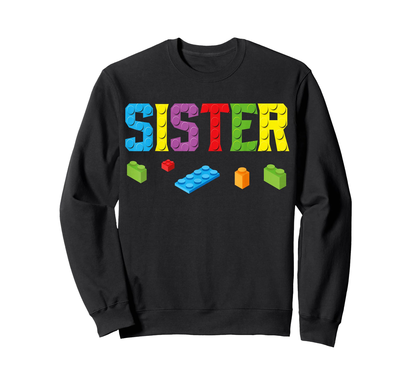 Sister Master Builder Building Bricks Blocks Family Set Girl T-Shirt