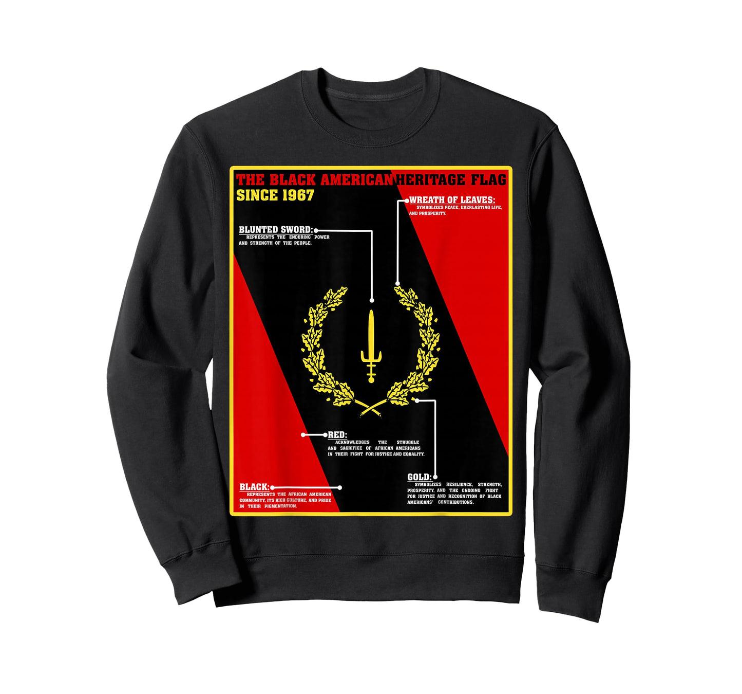Black American Heritage History Month Symbolic Flag Meaning T-Shirt