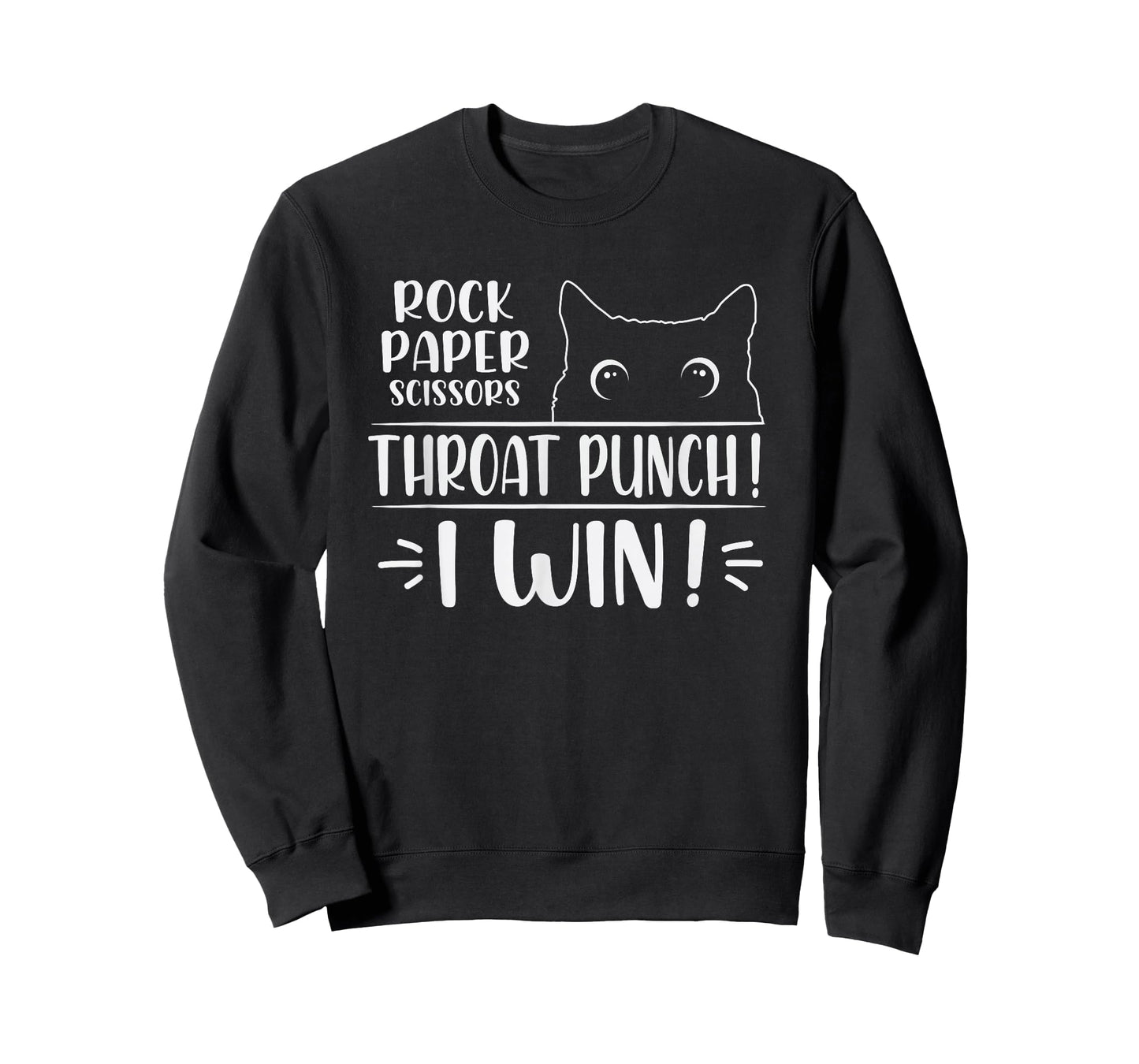 Rock paper scissors Throat Punch Cat Lover cat mom cat dad T-Shirt