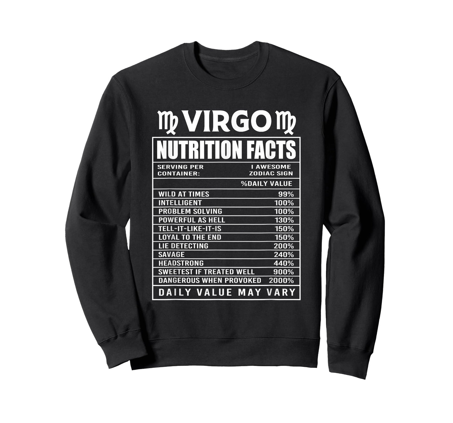 Virgo Nutrition Facts T-Shirt