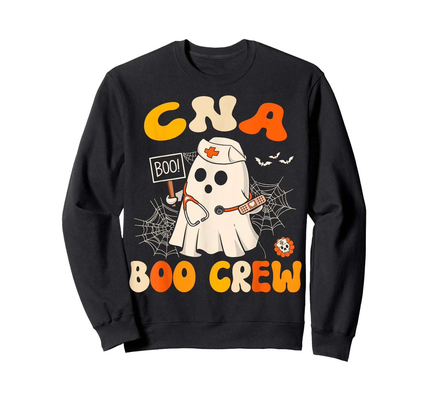CNA Boo Crew Funny Nursing Assistant Halloween Costume Women T-Shirt