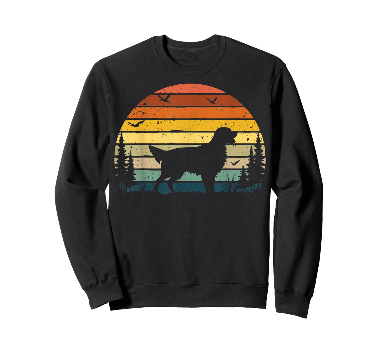 Flat-coated Retriever Dog Retro Vintage Men Women T-Shirt