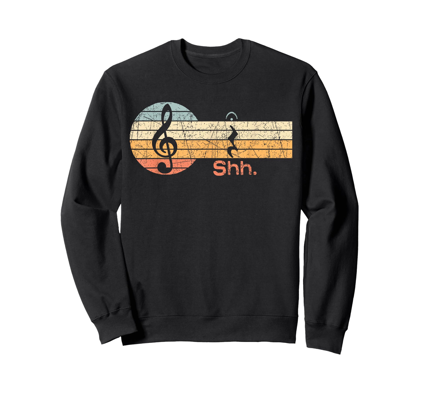 Funny Music Shh Quarter Rest and Fermata Notation Musician T-Shirt