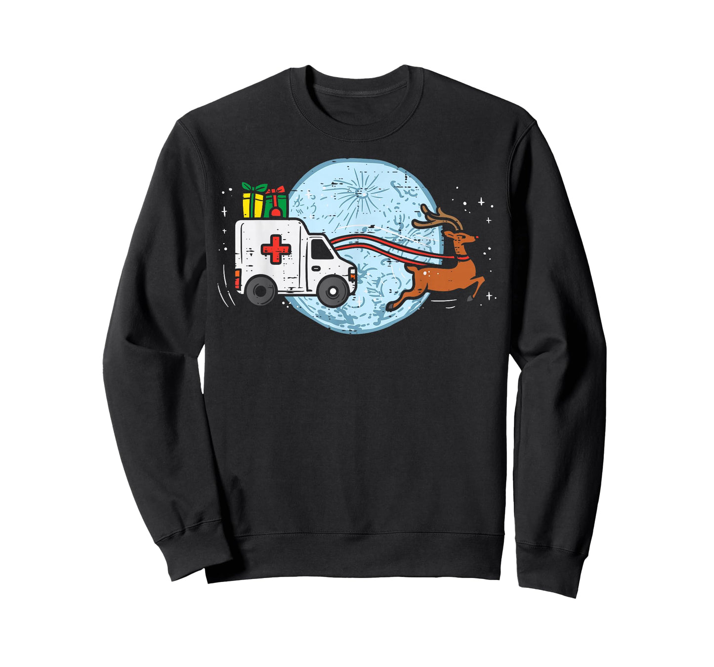 Ambulance Reindeer Nurse Christmas Winter Scrub Xmas Medical T-Shirt