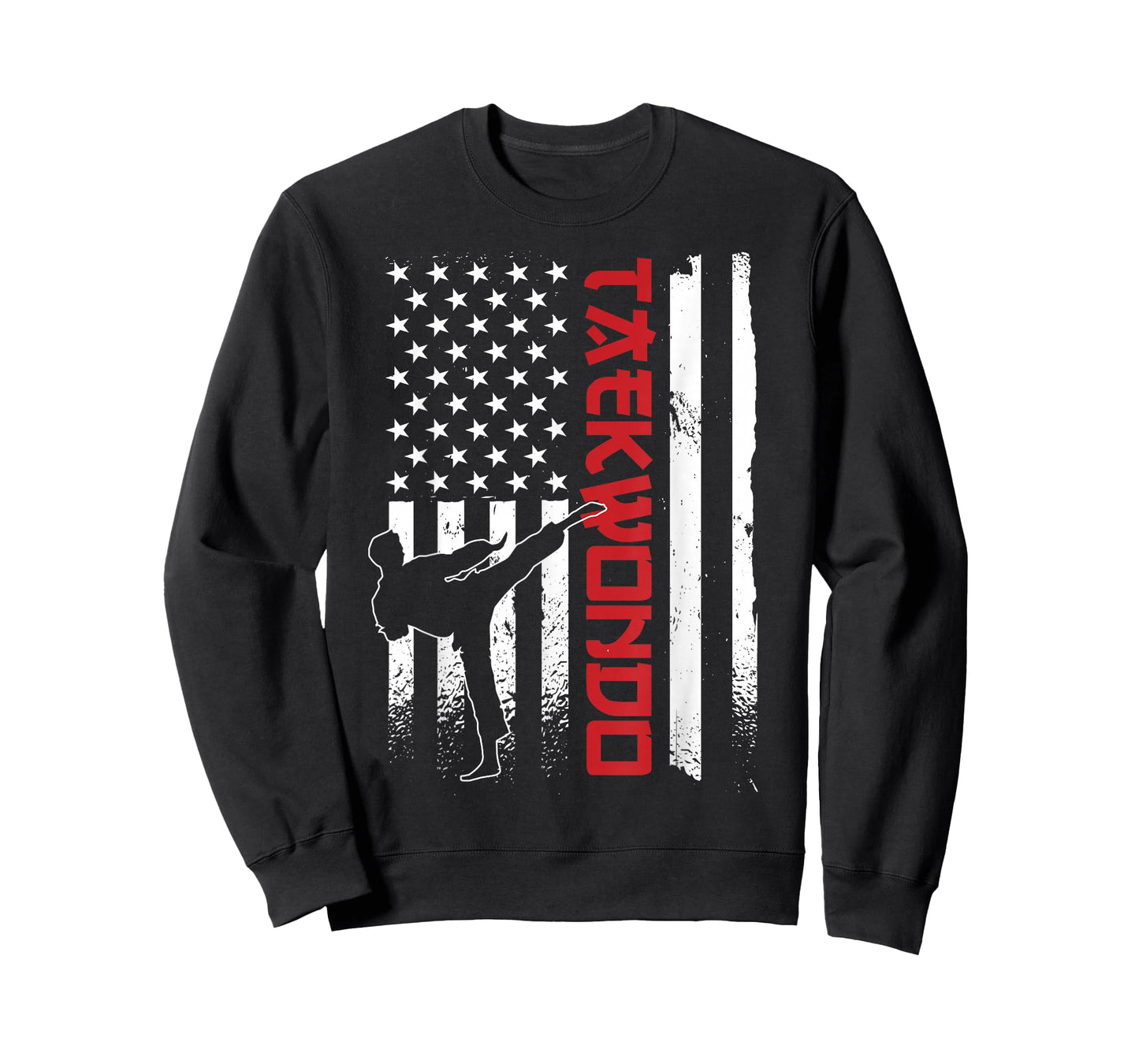 Taekwondo American Flag Taekwondo Fighter US Flag T-Shirt