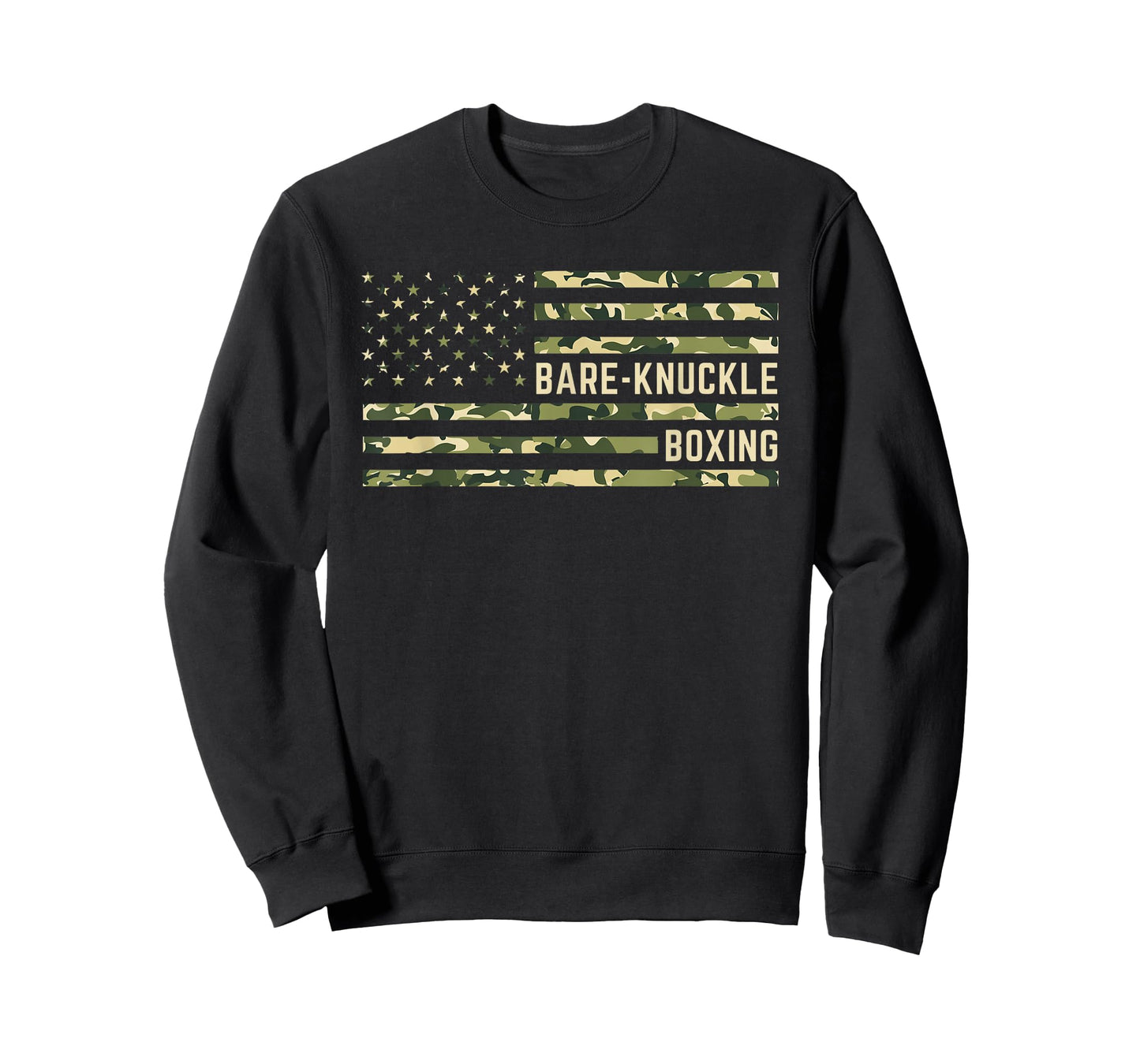 Bare Knuckle Boxing Camo American Flag Boxing USA Flag Boxer T-Shirt