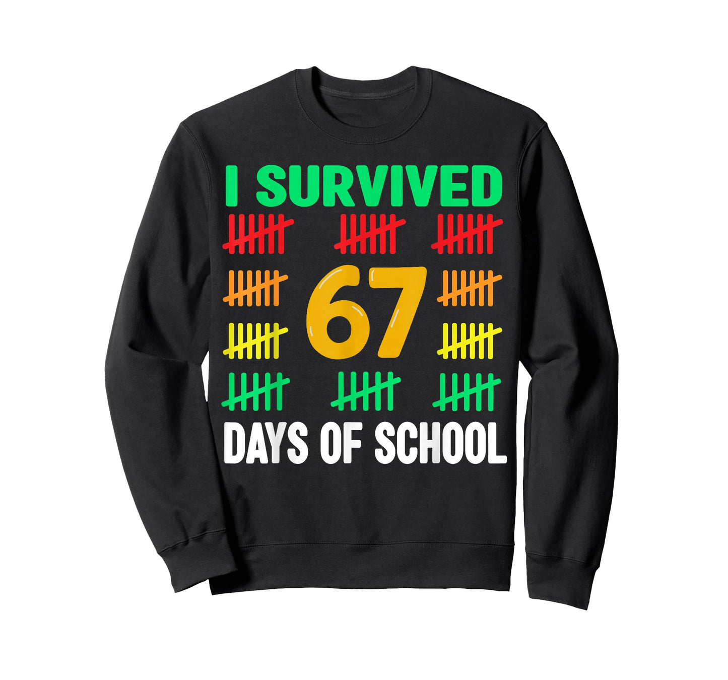 I Survived 67 Days of School 6 7 Shirt Kids 67 Boys 6-7 Meme T-Shirt