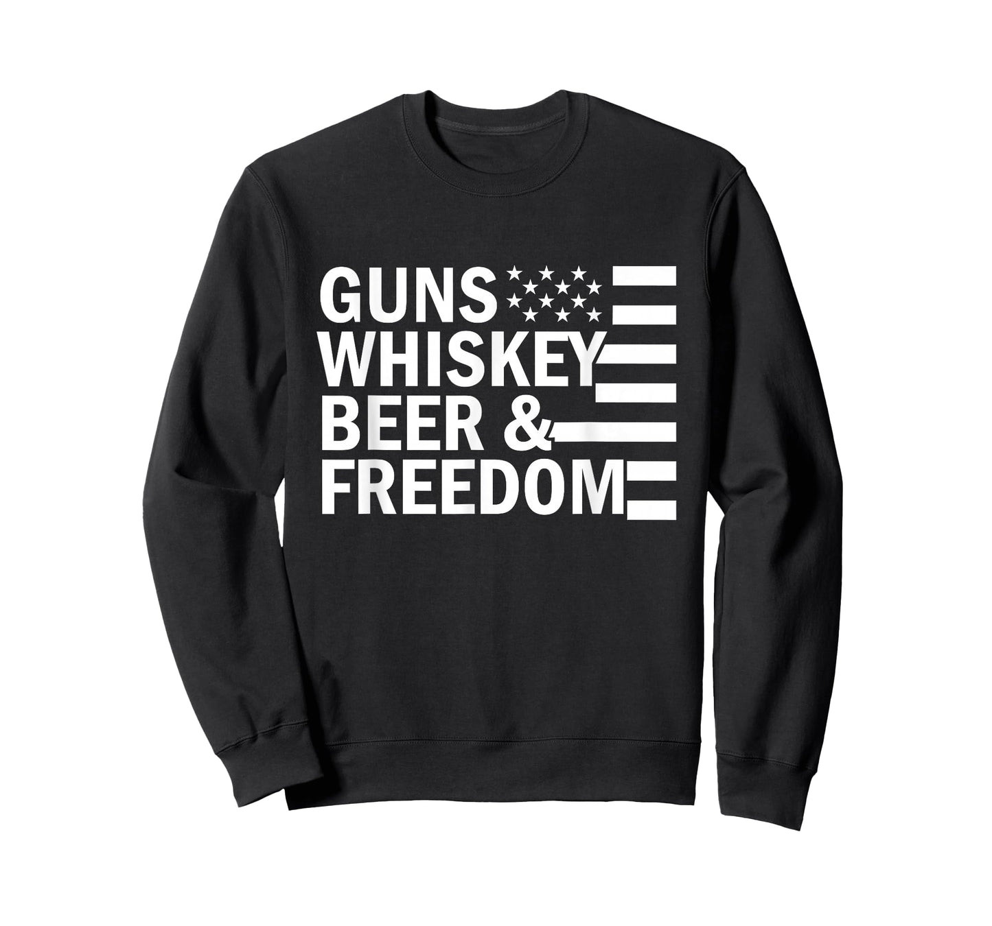 Guns Whiskey and Freedom funny USA America American gift T-Shirt