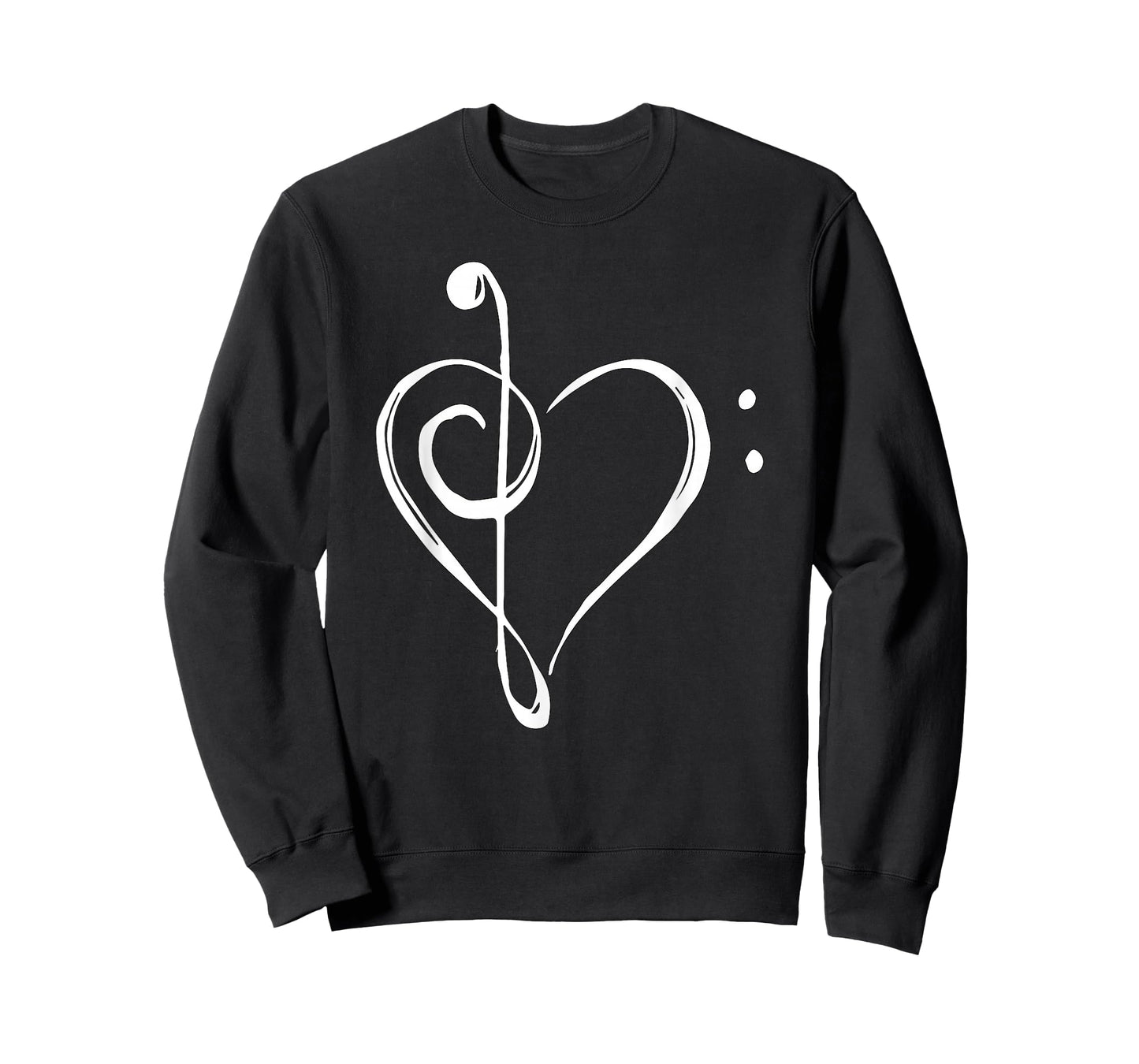 Love Music - Treble and Bass Clef Heart T-Shirt T-Shirt