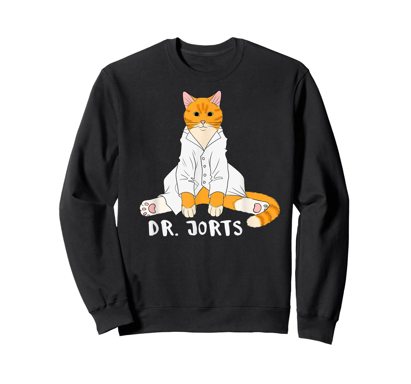 Dr. Jorts the Cat I like Jorts Funny Orange Tabby Cat T-Shirt for Men Women Kids