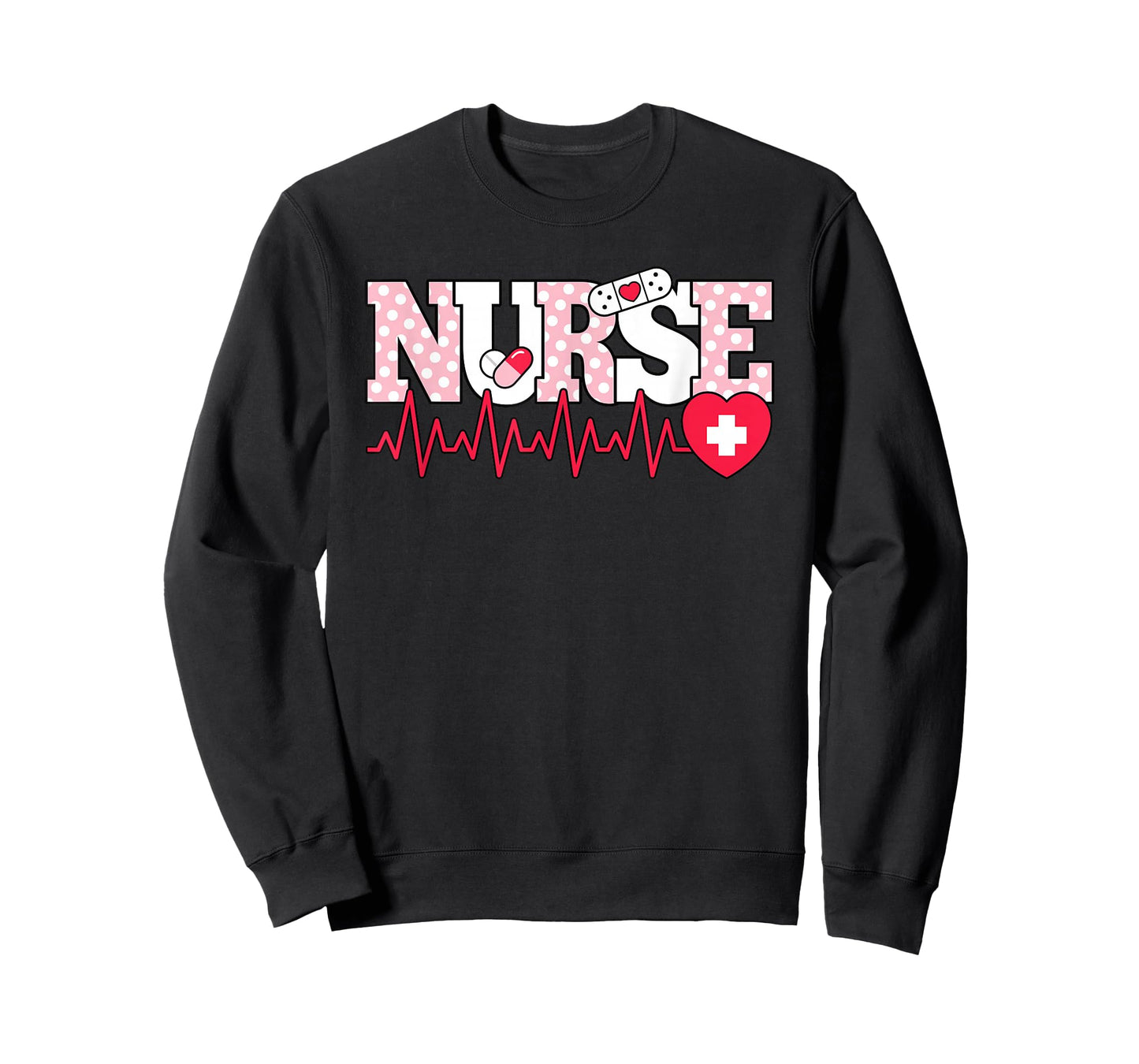 Cute Pink Nurse Heartbeat Nursing Women T-Shirt