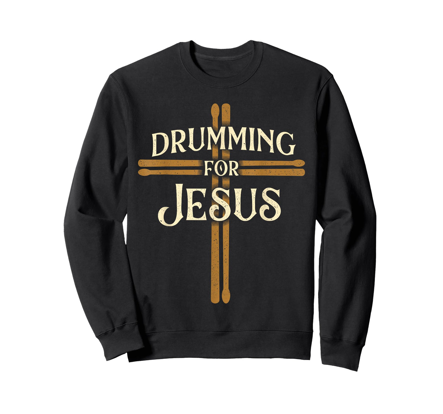 Funny Drumming Shirts - Drumming For Jesus - Christian Drummer Percussionist Drums T-Shirt - Black - Small - Unisex-Adults - Short Sleeve - Classic Fit - Cotton 50%, Polyester 50%