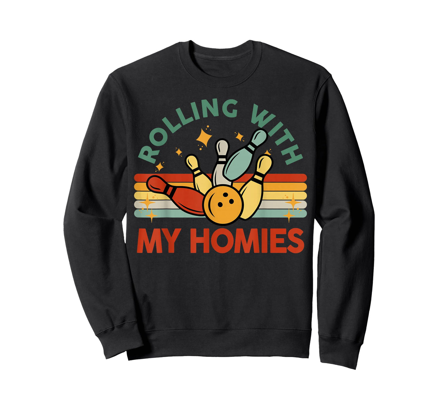 Bowling-Shirt Men Women Kids Funny Rolling With My Homies T-Shirt