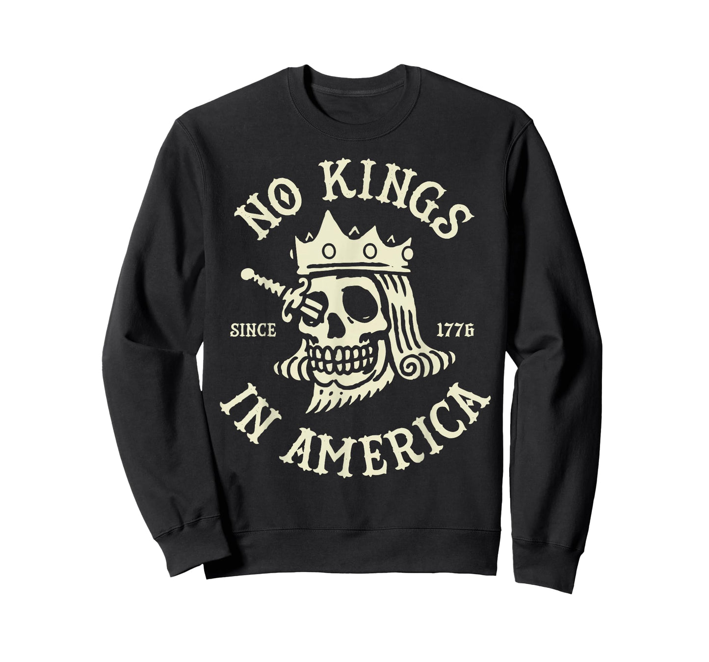 Skull No Kings In America Since 1776 T-Shirt