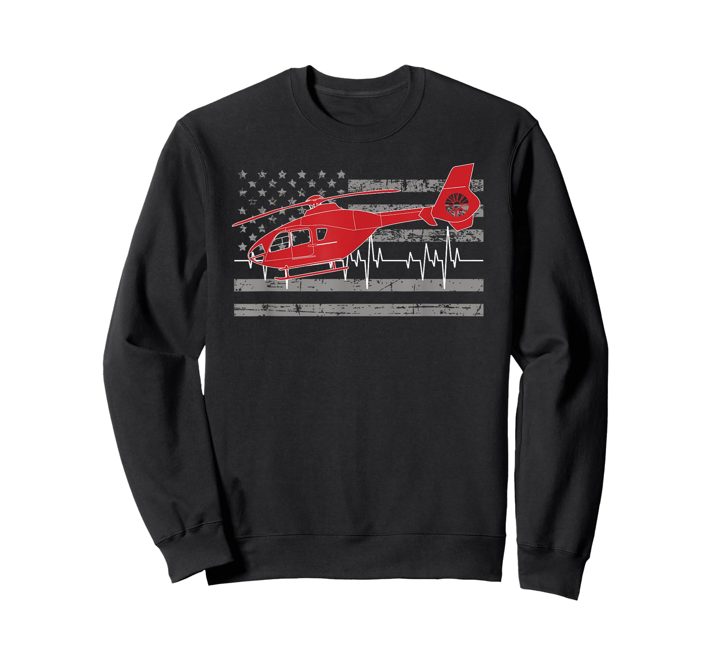 American Flag Flight Medic Heartbeat T-Shirt T-Shirt