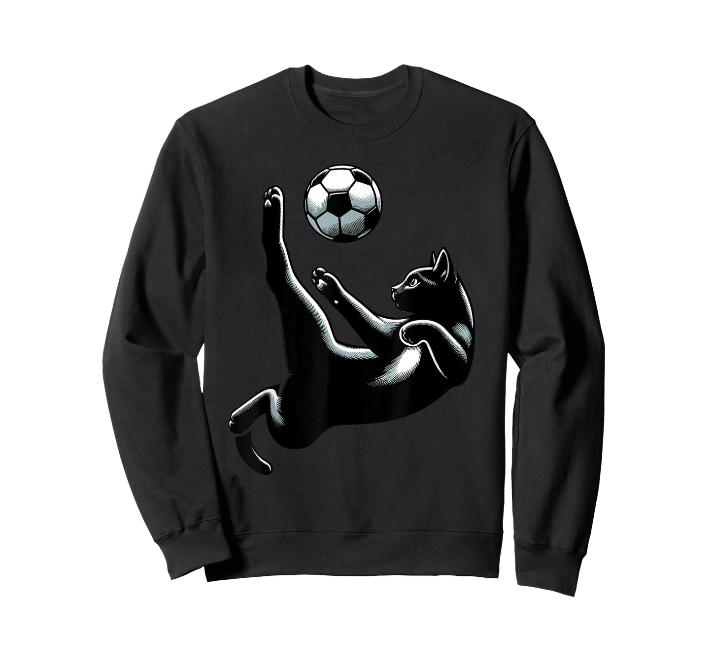 Black Cat Bicycle Kick - Soccer Fans Women Men Kids T-Shirt