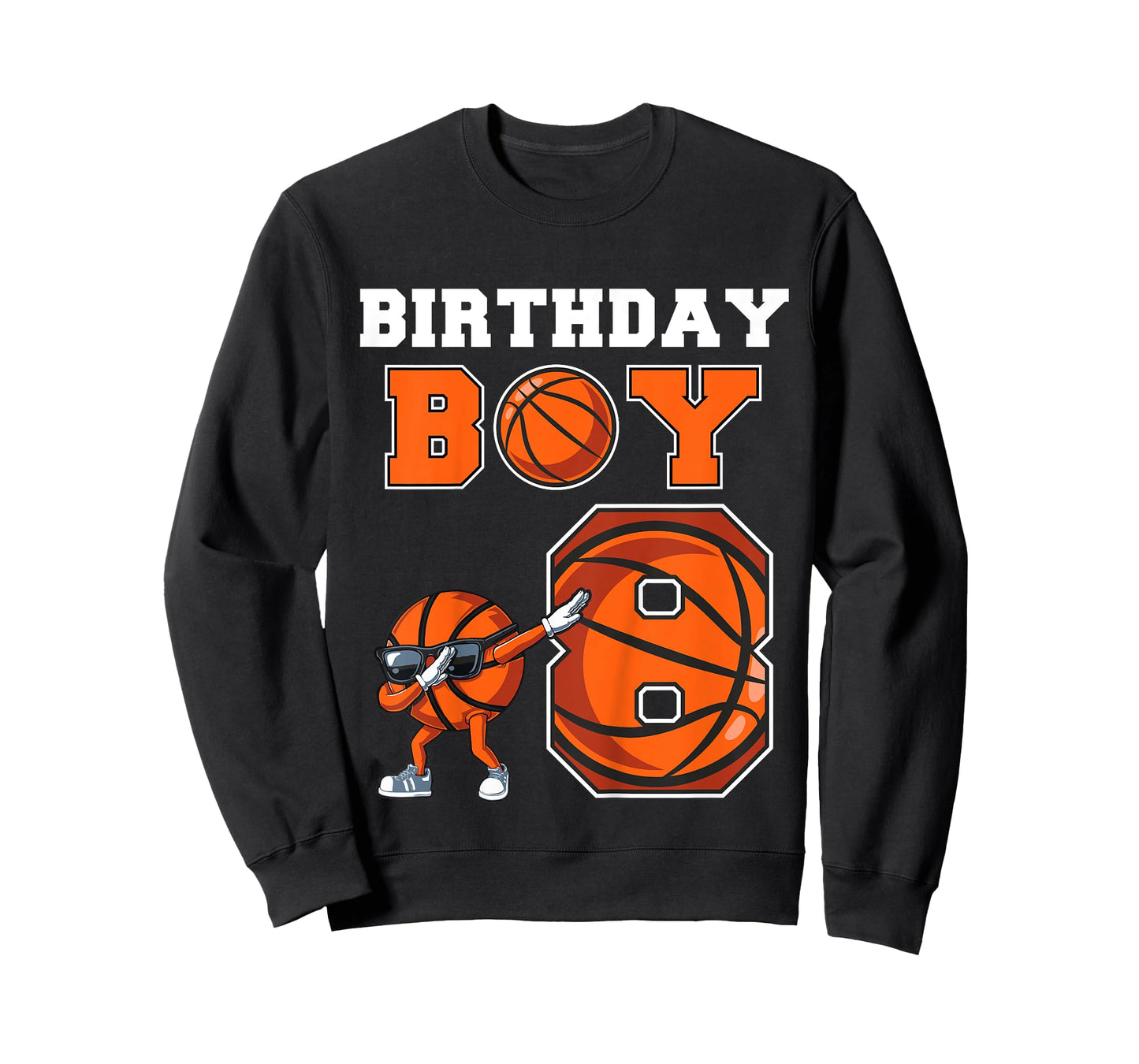 Kids 8 Year Basketball Birthday Boy 8th Birthday Party Basketball T-Shirt