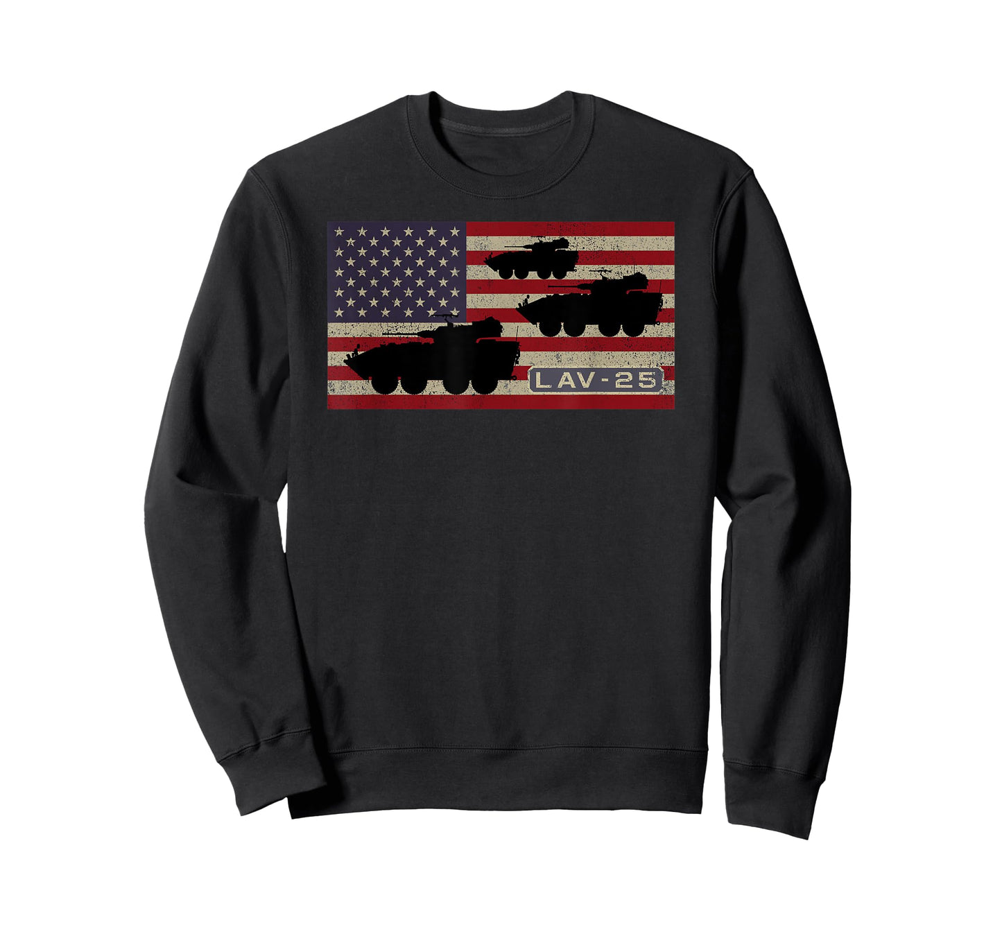 LAV-25 Amphibious Armored Vehicles American Flag T-Shirt for Women Kids Men