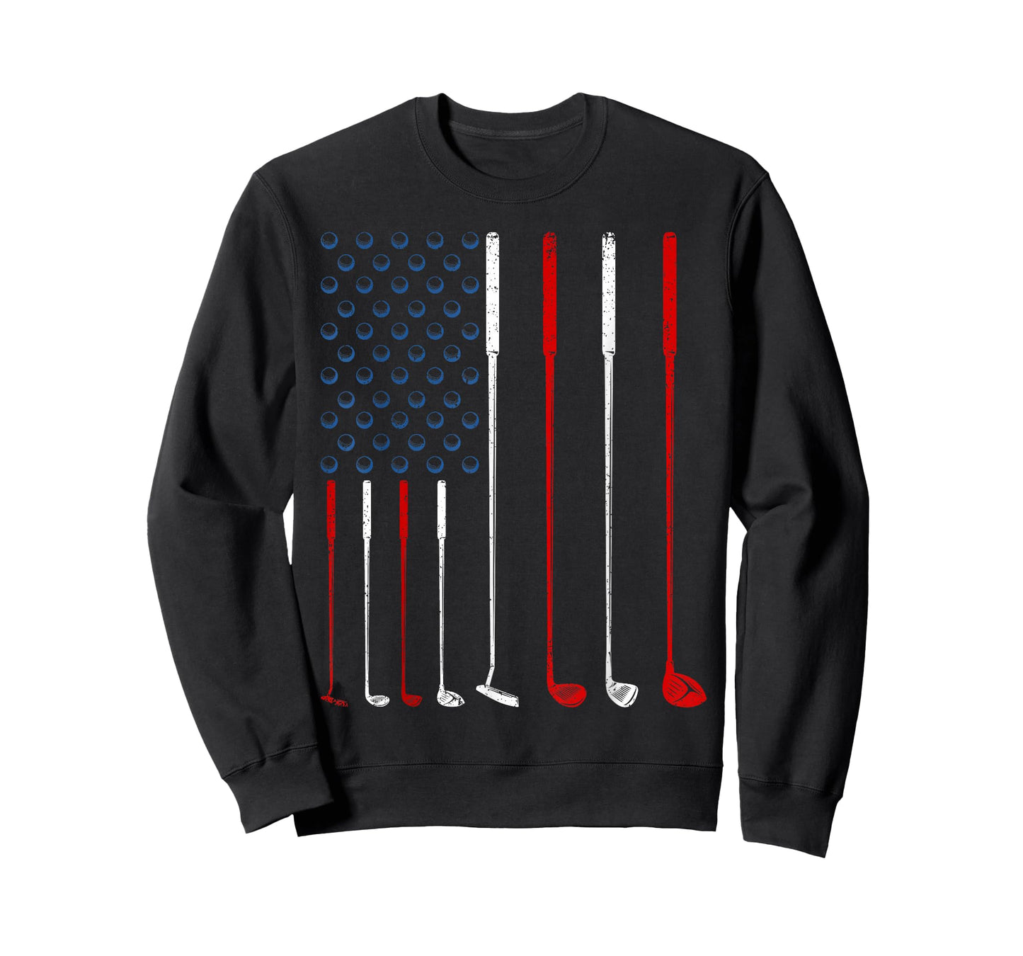 Golf Clubs American Flag T-Shirt
