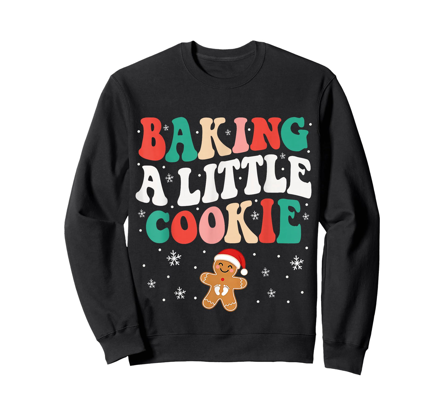Baking A Little Cookie Christmas Pregnancy Announcement T-Shirt