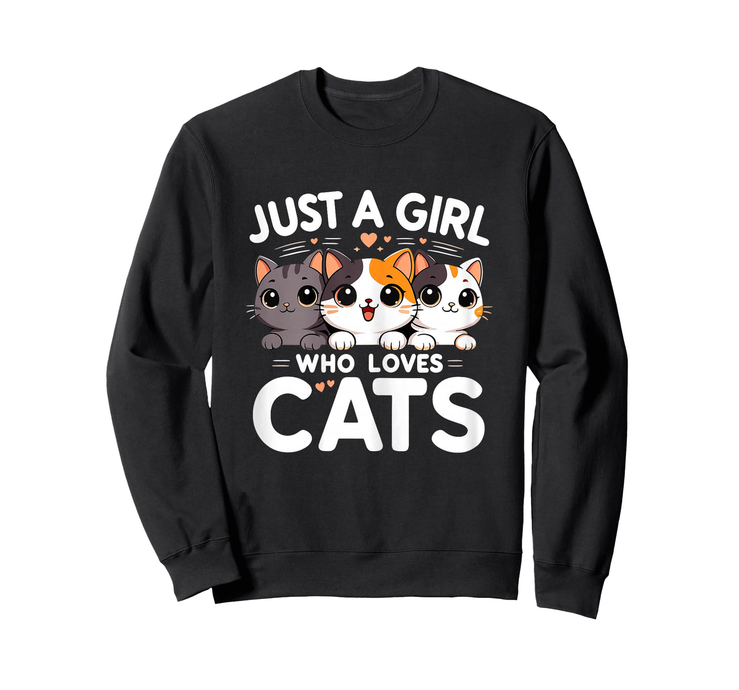 Just a Girl Who Loves Cats Cute Kawaii Kitten T-Shirt