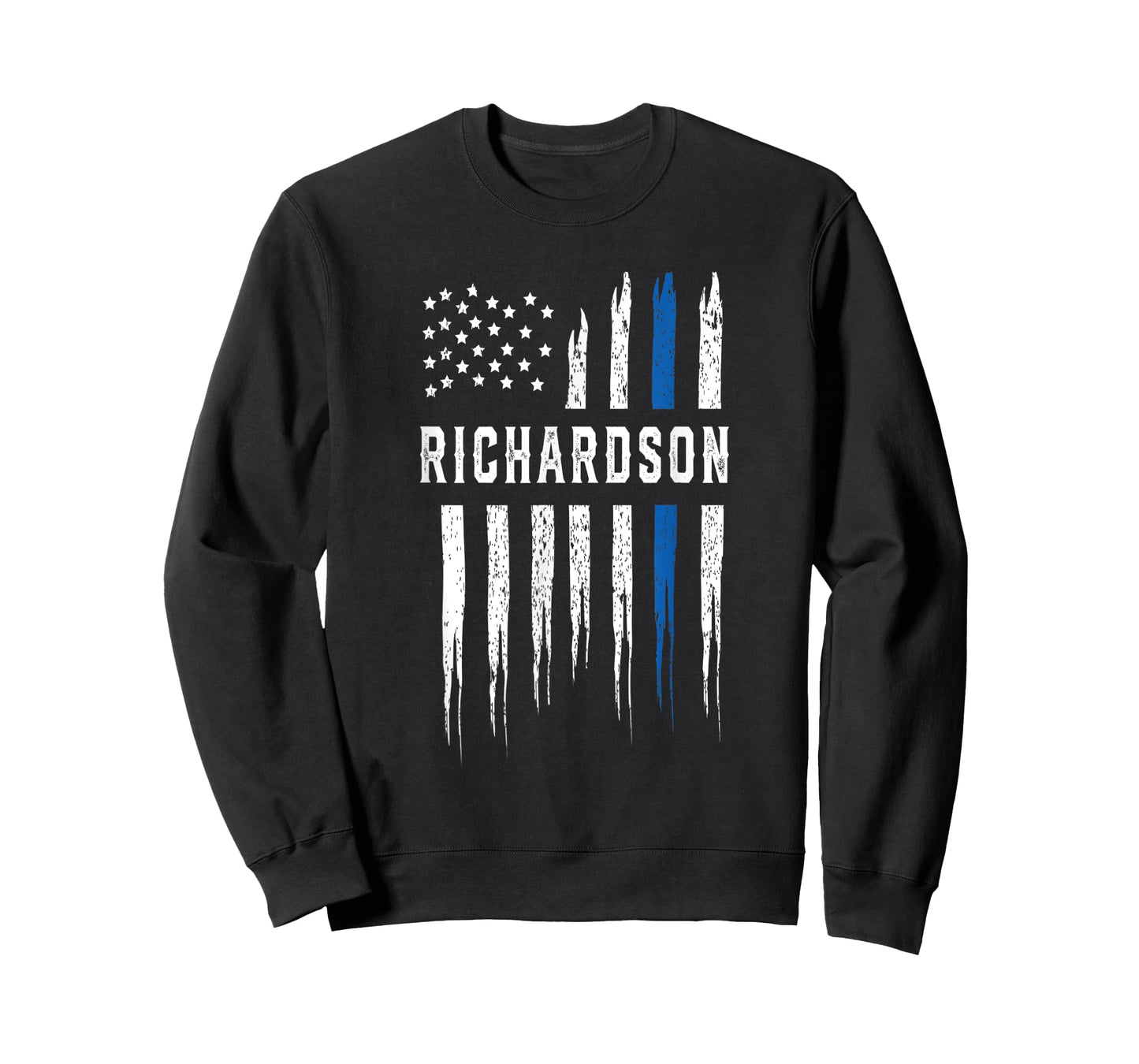 Thin Blue Line Heart Richardson Police Officer Texas Cops T-Shirt