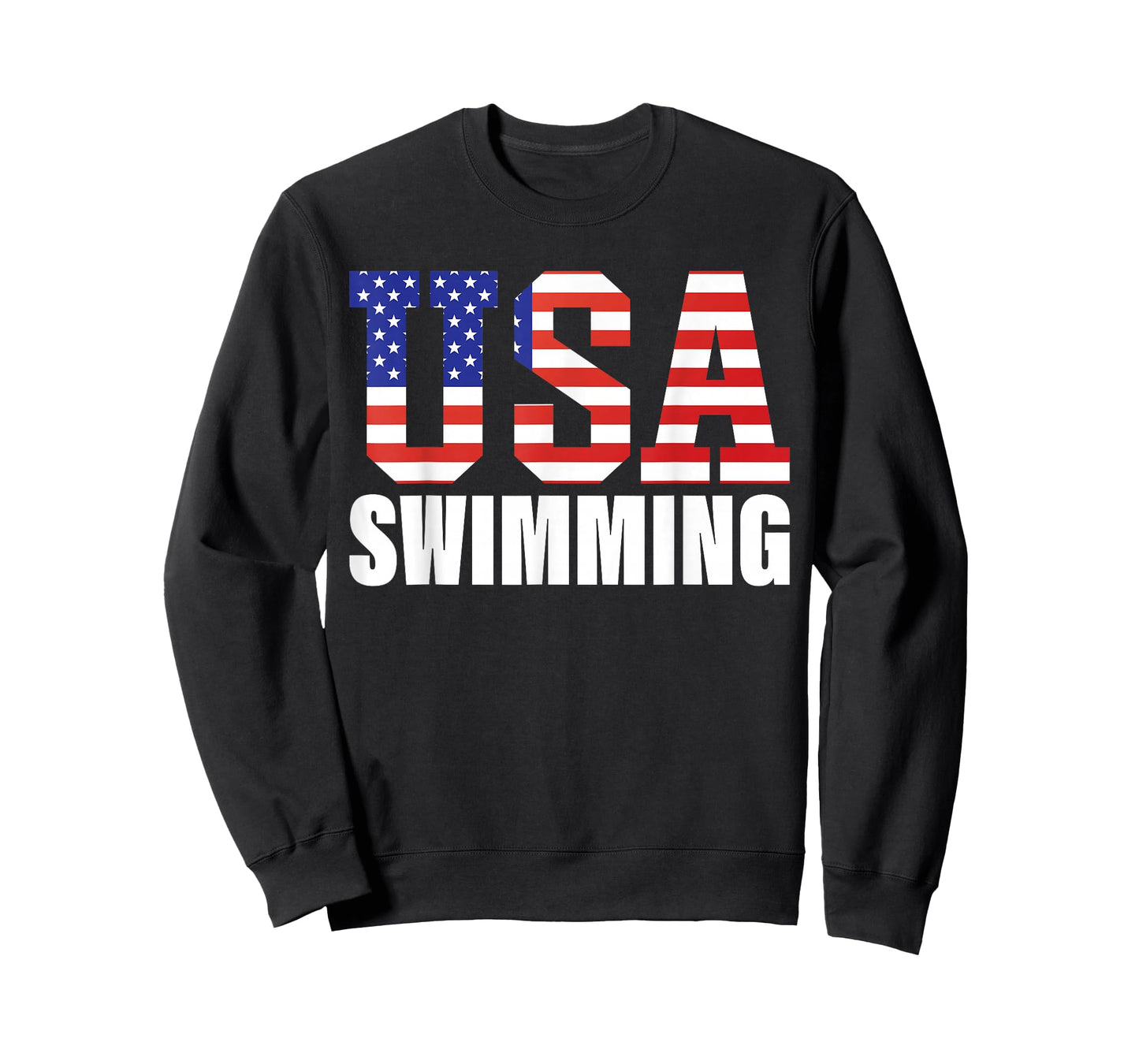 Swimming - USA America Flag & Swimmer - Swimming T-Shirt