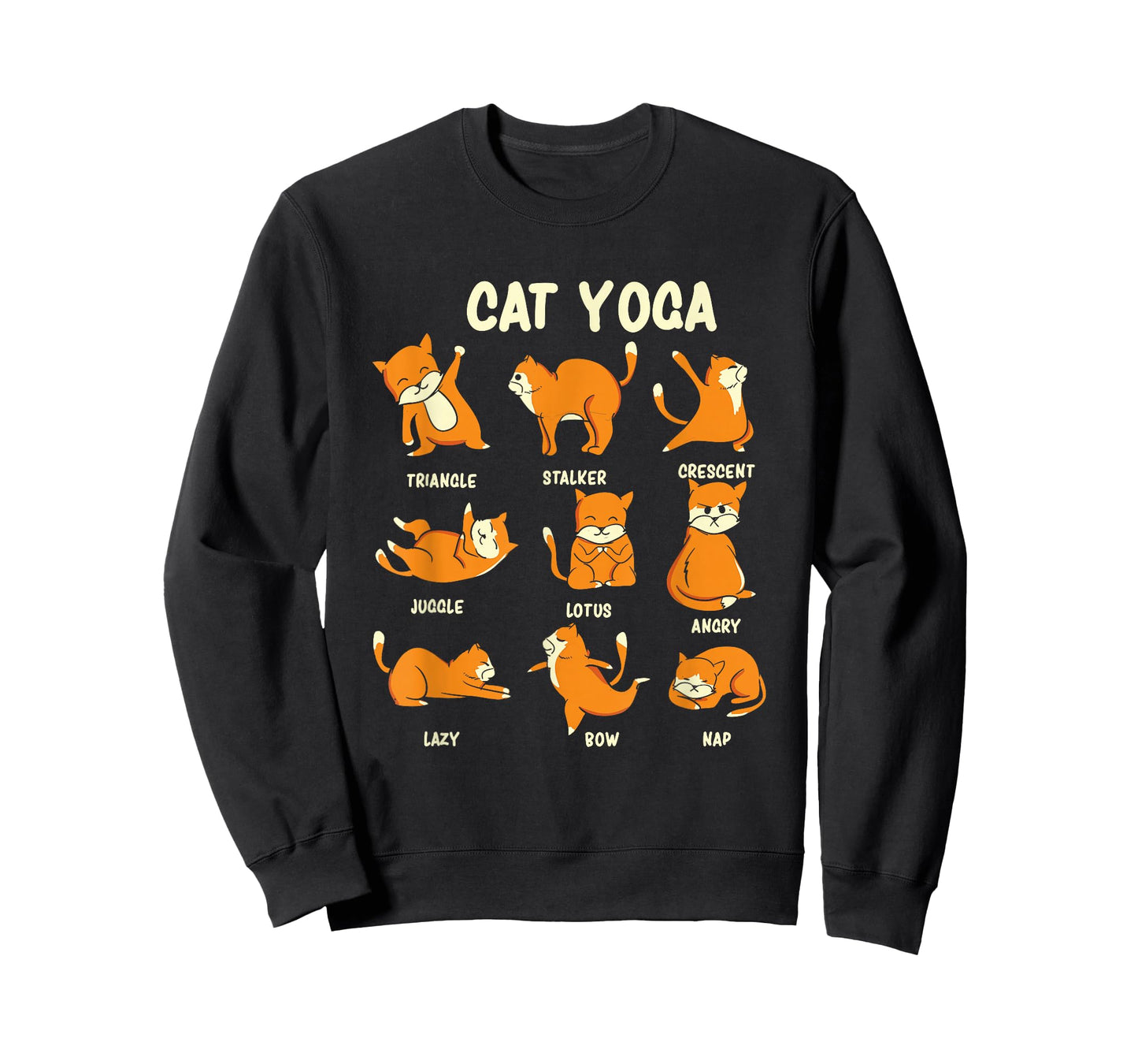 Funny Cat Yoga Poses Kitten Meditation T-Shirt