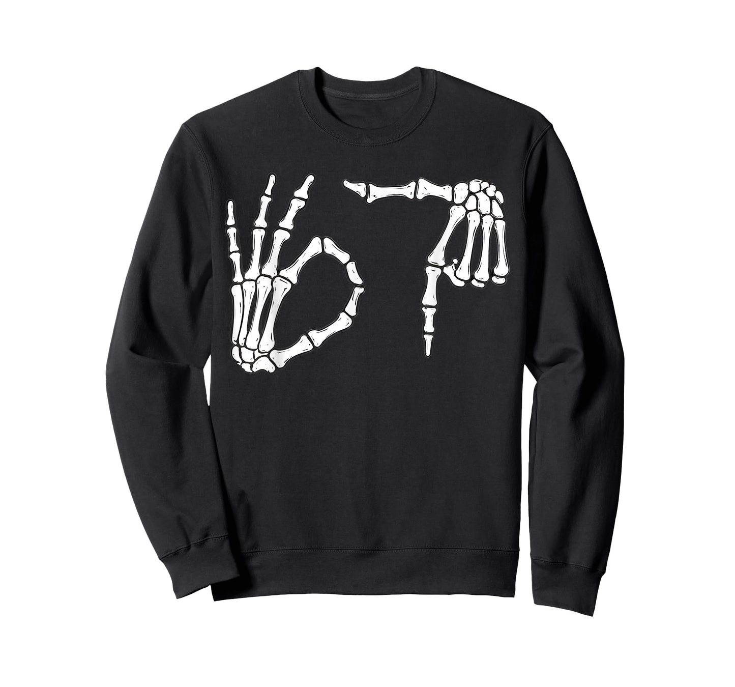 Funny Six Seven 6 7 Meme 67 Skeleton Hand Halloween Costume T-Shirt
