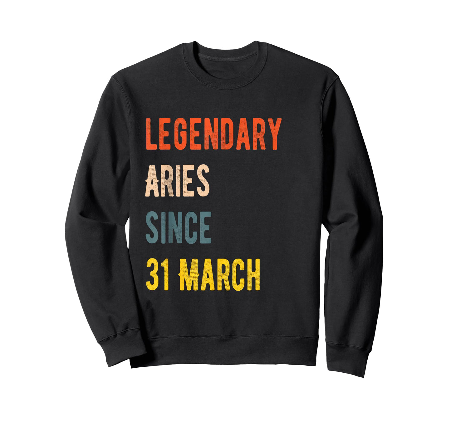 Aries Legend Since 31 March Birthday Gift Vintage 80s T-Shirt