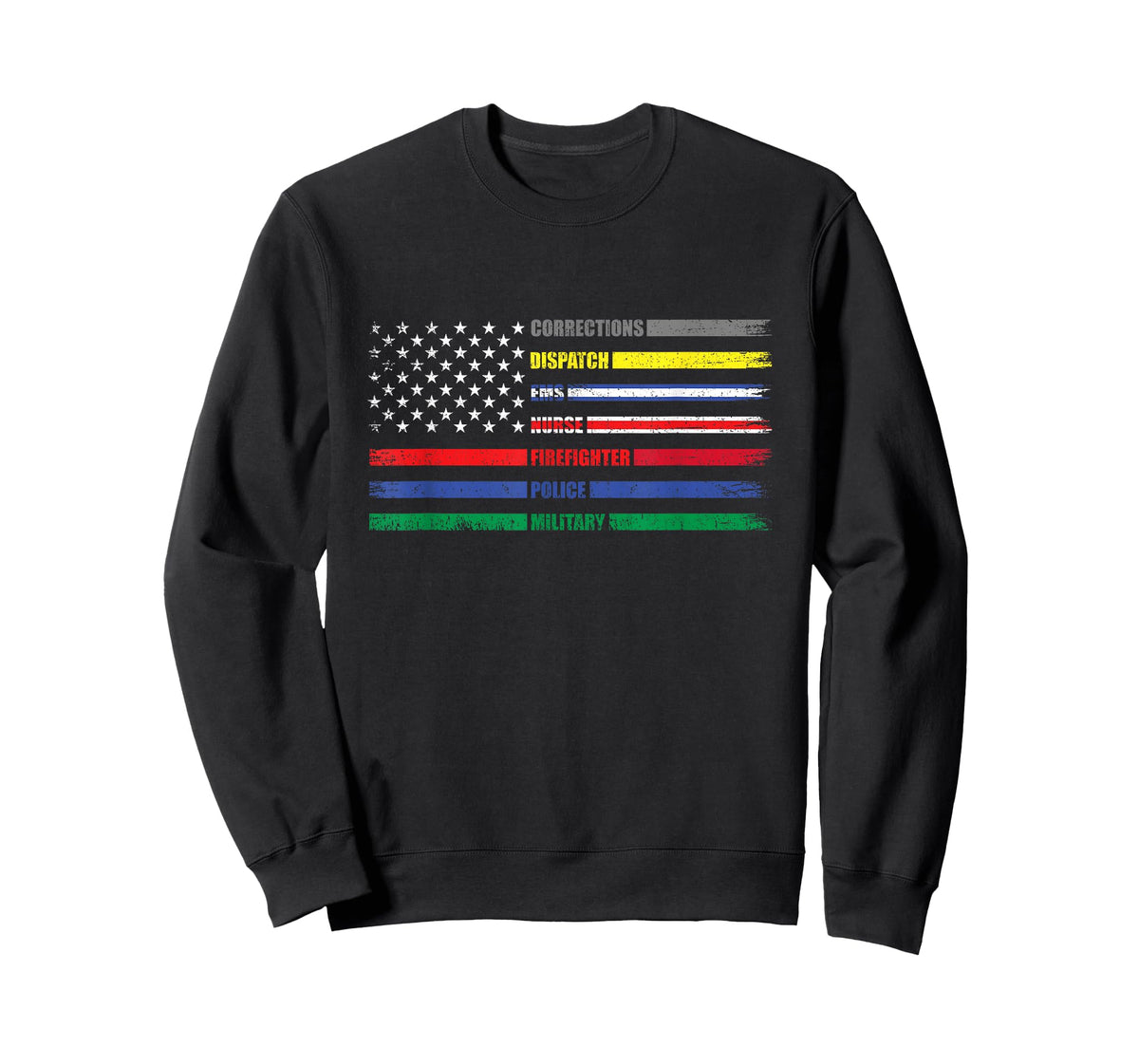 First Responder American Flag EMS POLICE NURSE MILATARY FIRE T-Shirt
