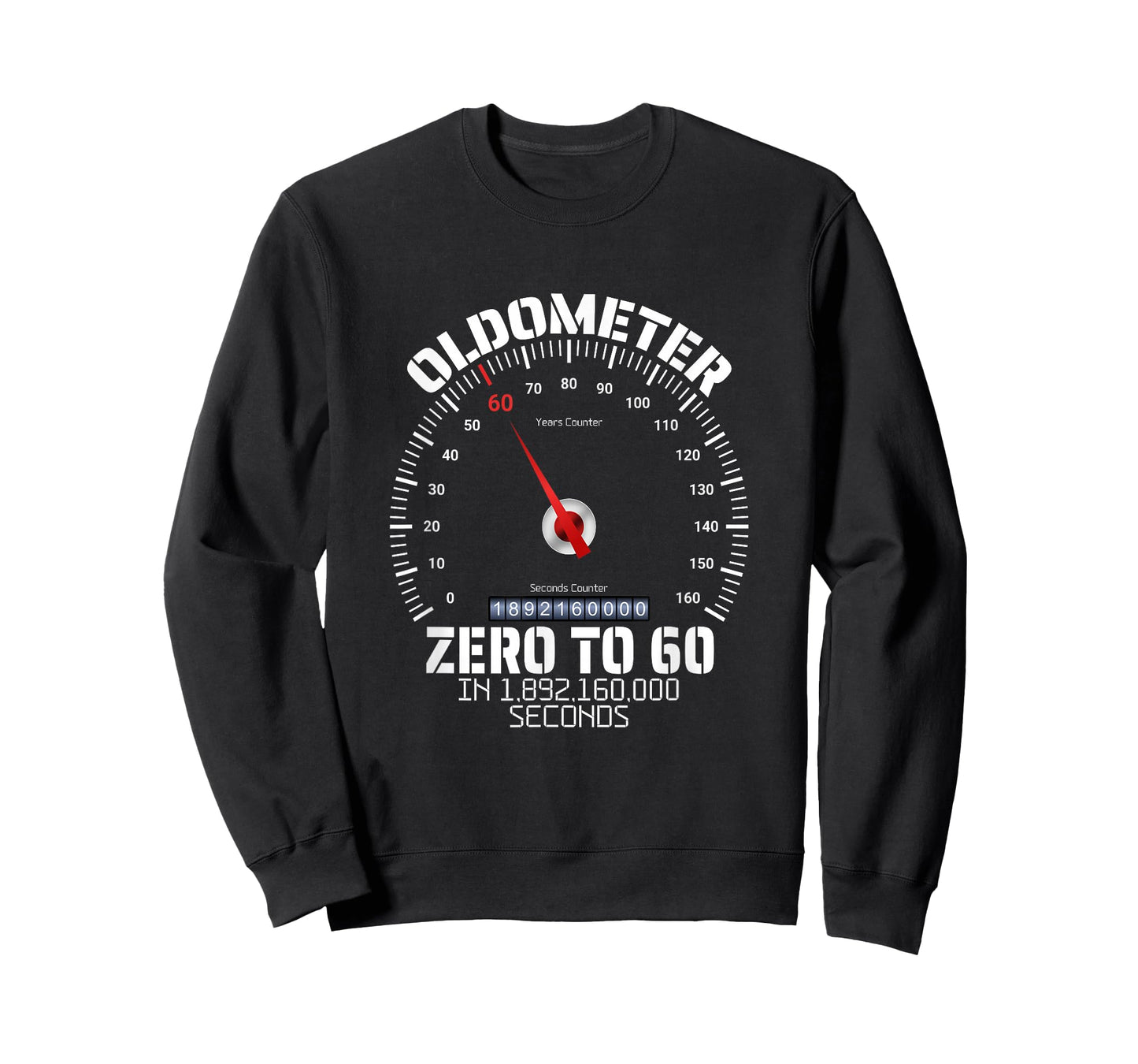60th Birthday Oldometer Zero To 60 Years Funny 60th Birthday T-Shirt