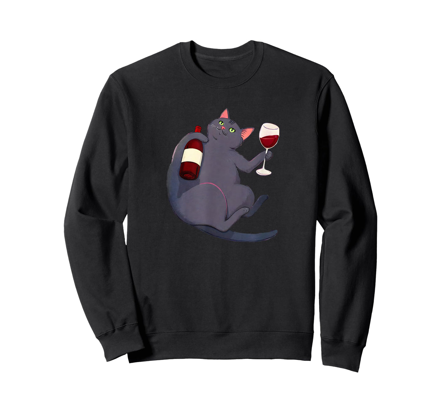 Cat and a bottle of wine. Cat wine red wine vino wine T-Shirt