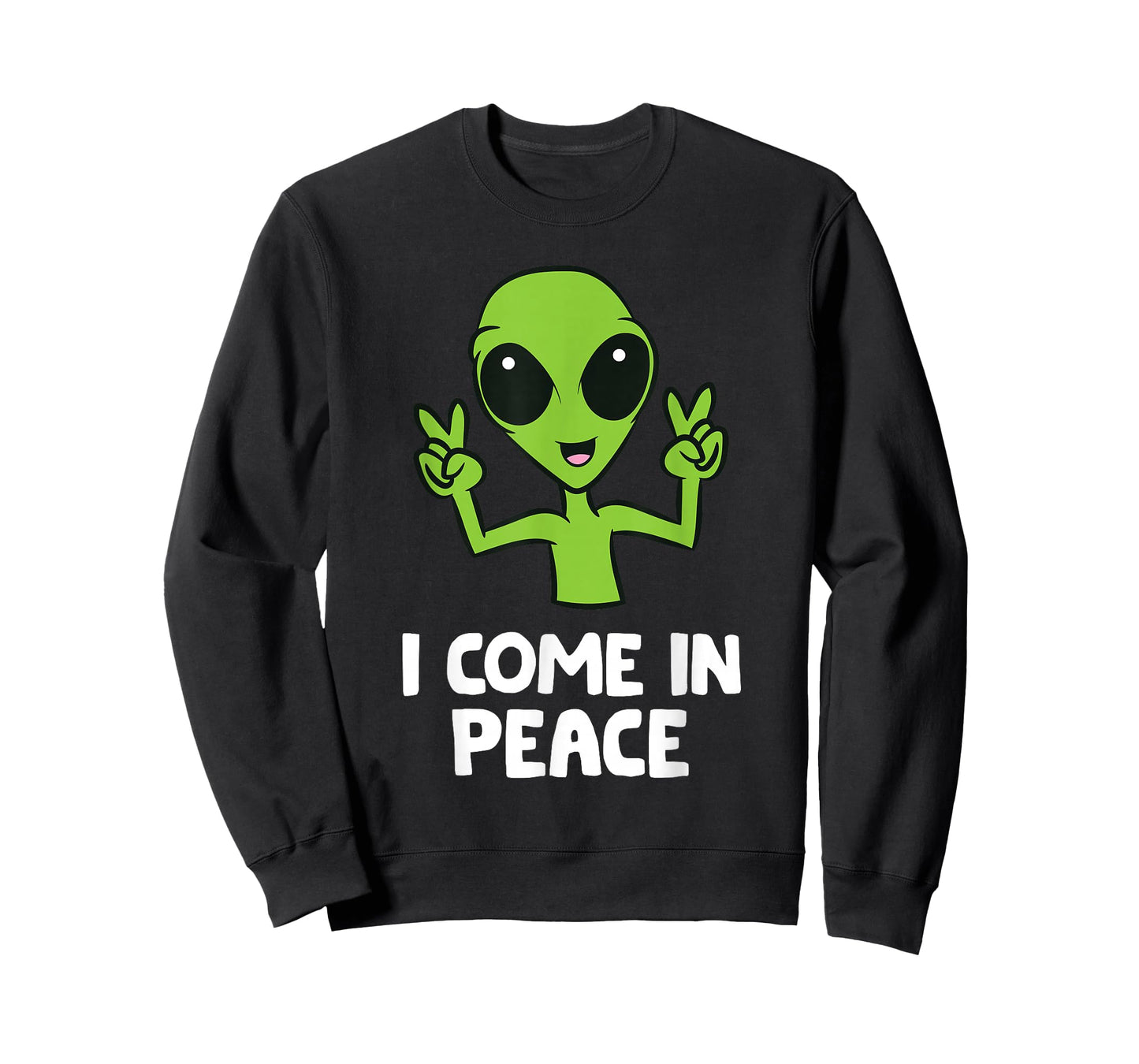 Alien I Come In Peace Space Rave EDM Music Alien T-Shirt