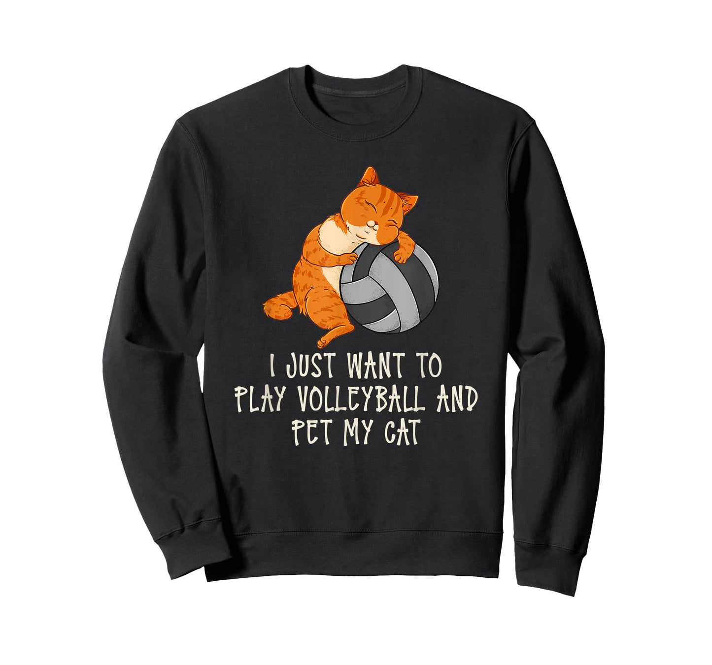 I Just Want To Play Volleyball And Pet My Cat T-Shirt