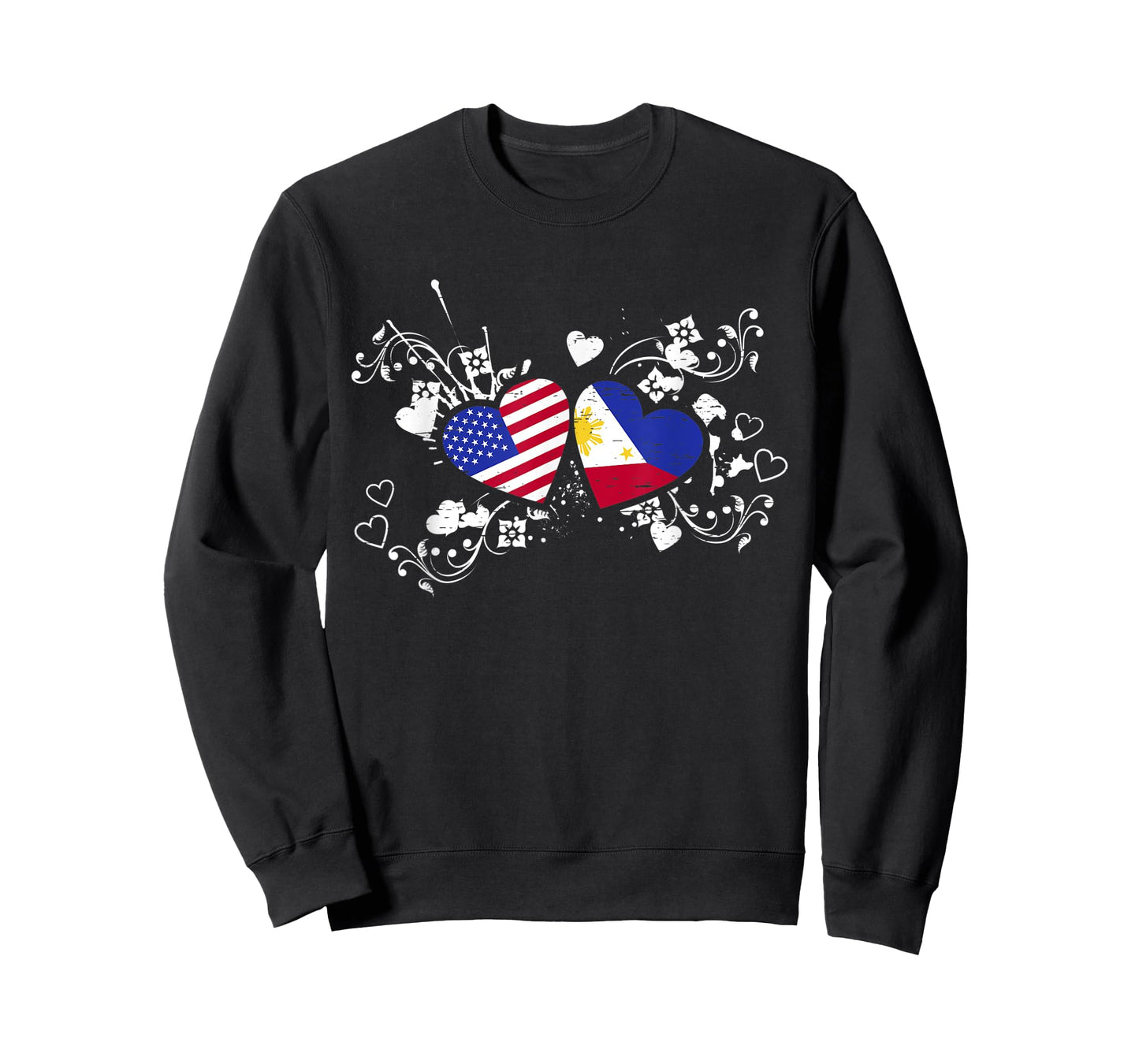 Philippines USA Flag Heart Filipino American for a Pinoy T-Shirt for Women Men