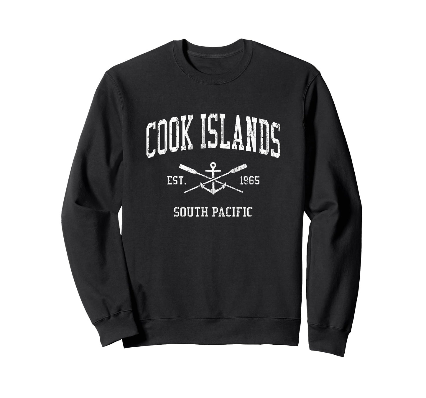Cook Islands Vintage Crossed Oars & Boat Anchor Sports T-Shirt