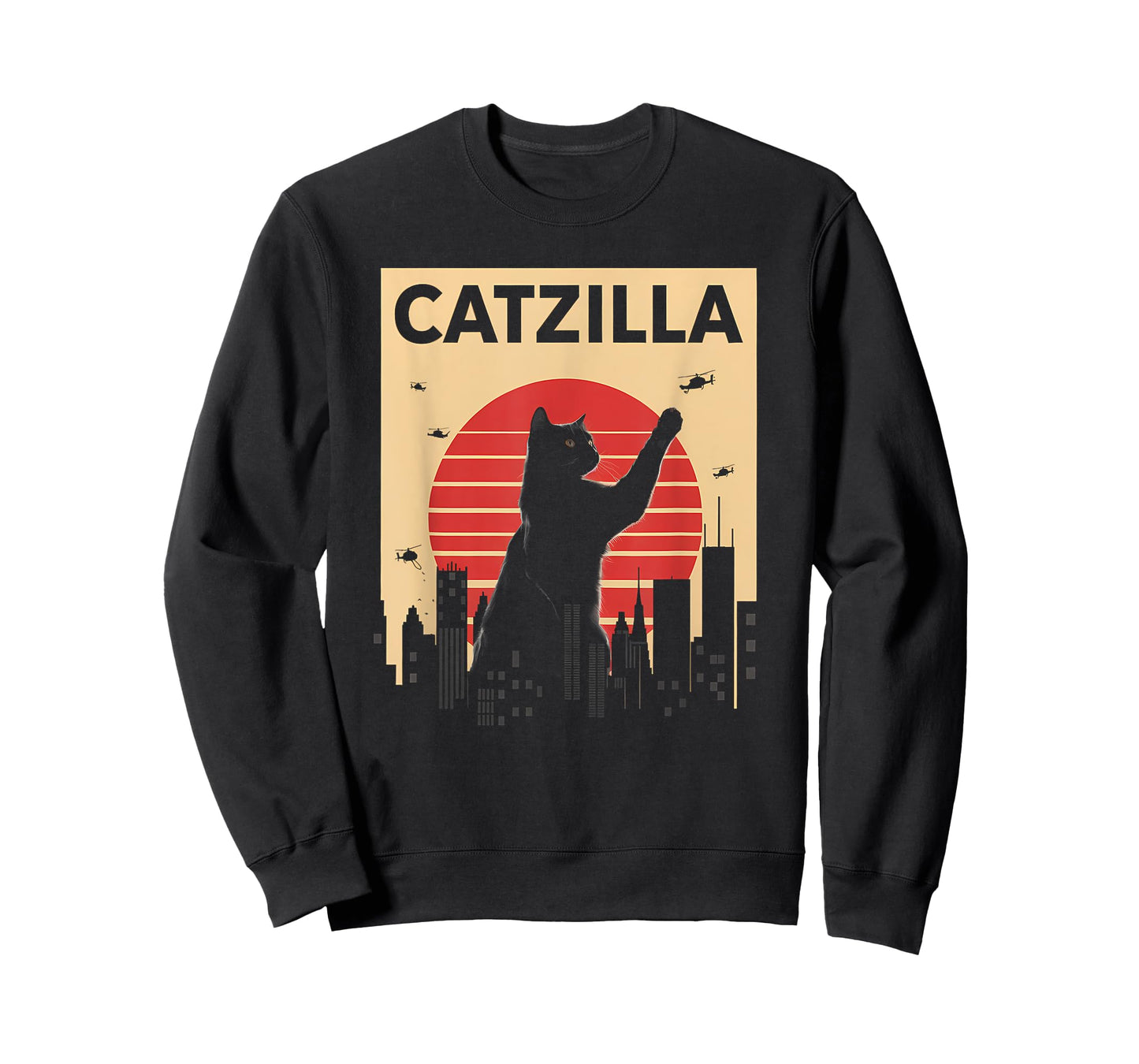 Vintage Catzilla tee - Funny Kitten and Cat T-Shirt for Men Women Kids