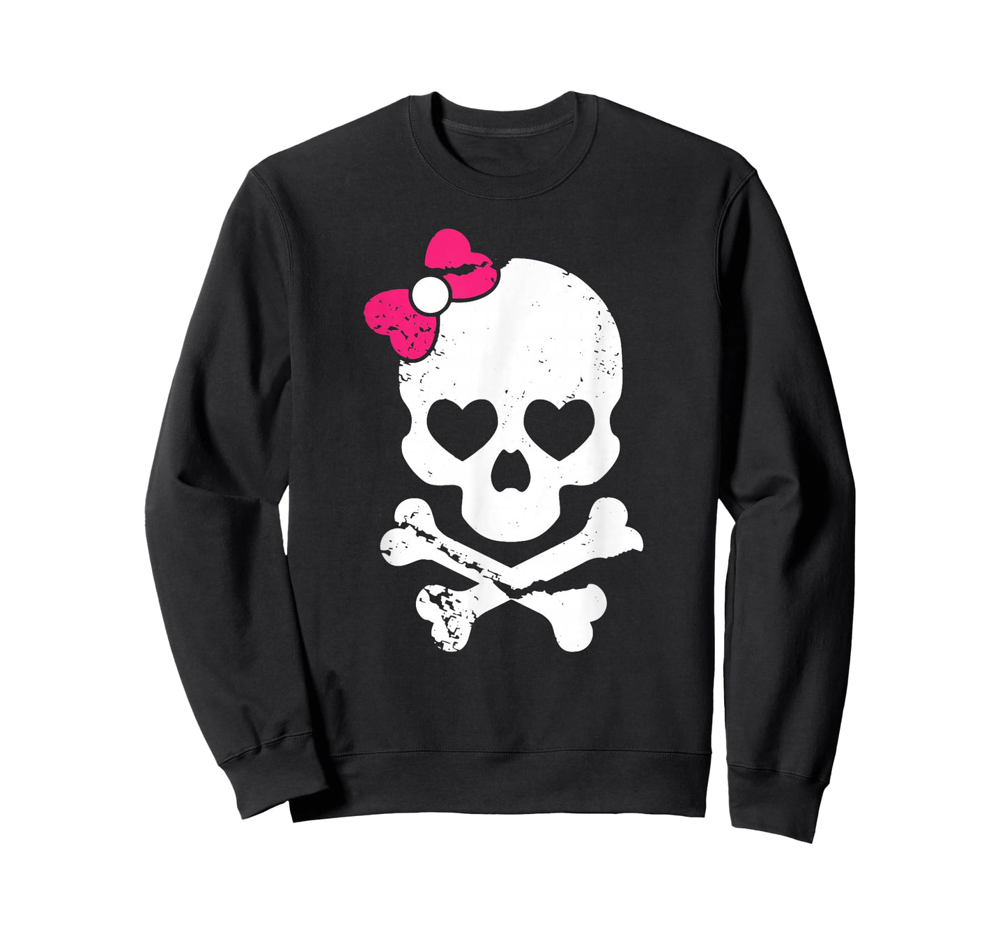 Cute Skull and Cross Bone Pink Bow Tie Women Girls Adorable Premium T-Shirt