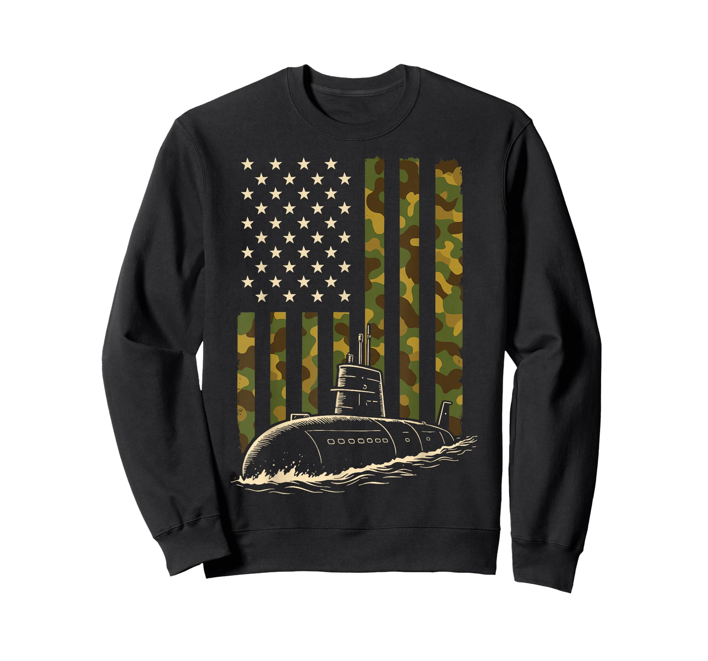 Submarine USA Flag Veteran 4th of July T-Shirt