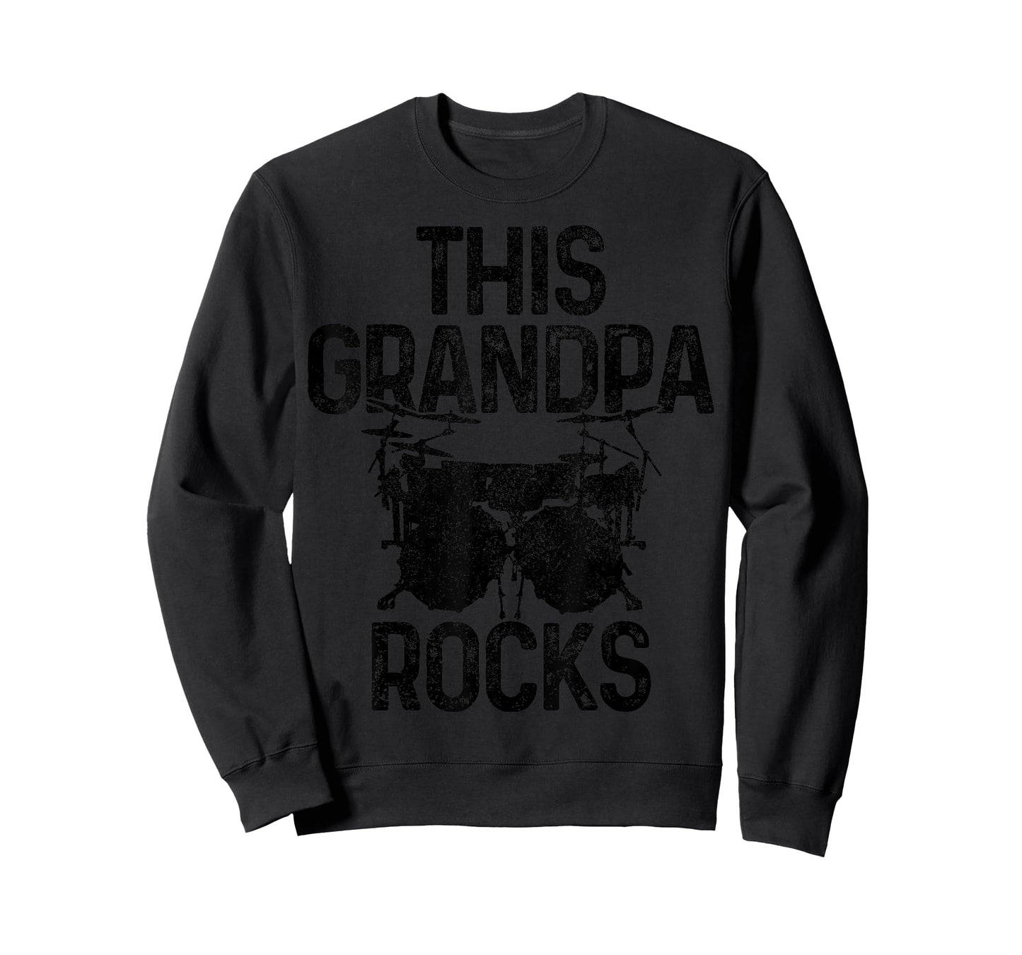 Drummer This Grandpa Rocks Father's Day Funny Vintage Drums T-Shirt
